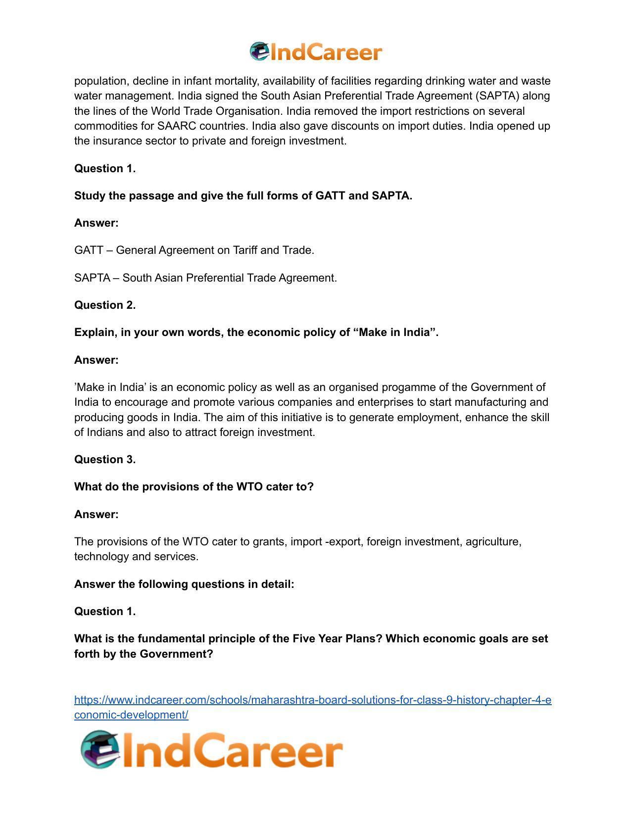 Maharashtra Board Solutions for Class 9- History: Chapter 4- Economic Development - Page 22