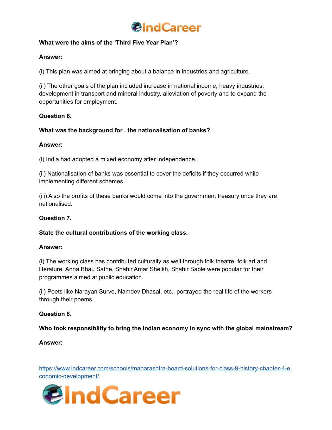 Maharashtra Board Solutions for Class 9- History: Chapter 4- Economic Development - Page 25