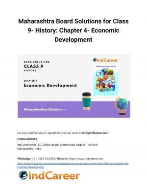 Maharashtra Board Solutions for Class 9- History: Chapter 4- Economic Development