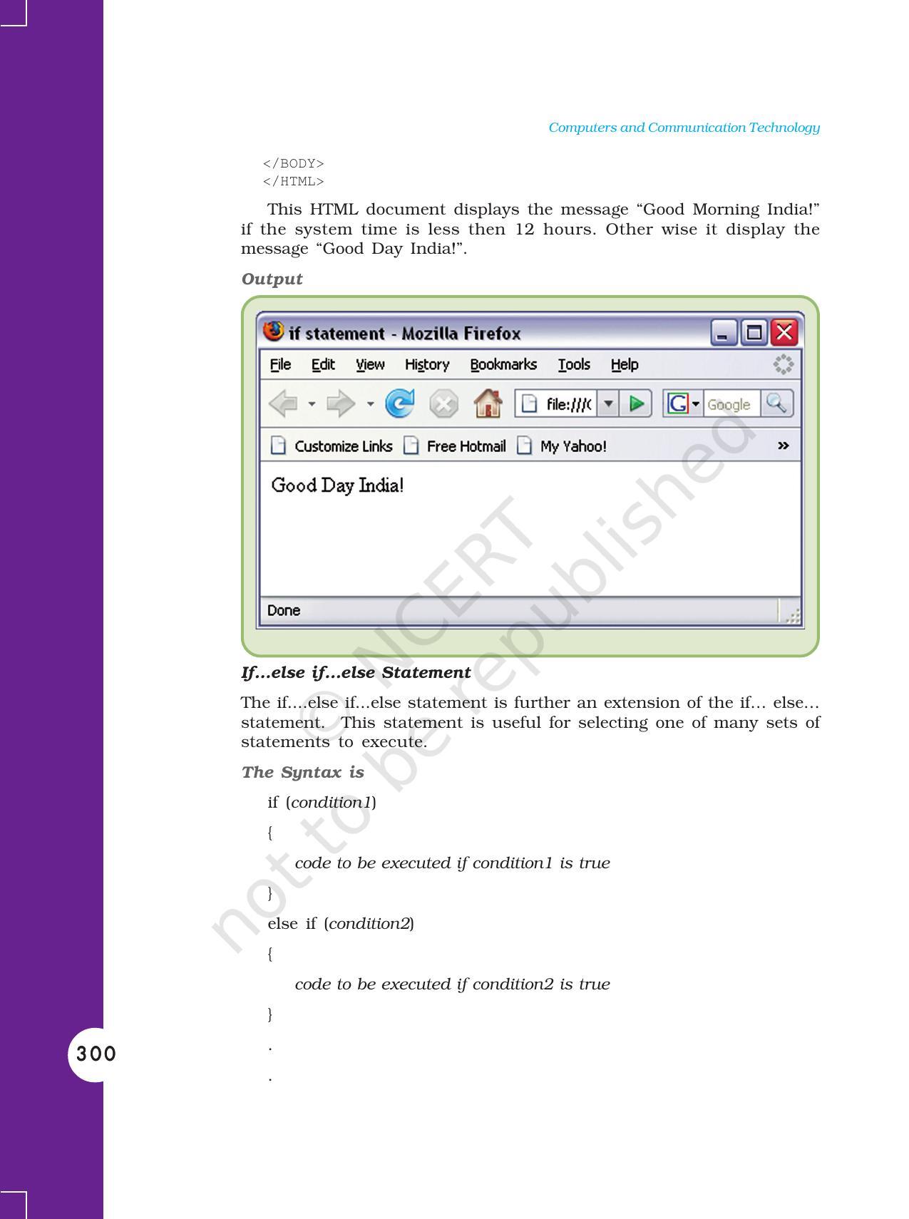 NCERT Book for Class 11 Computers Chapter 10 Client-Side Scripting Using JavaScript - Page 27