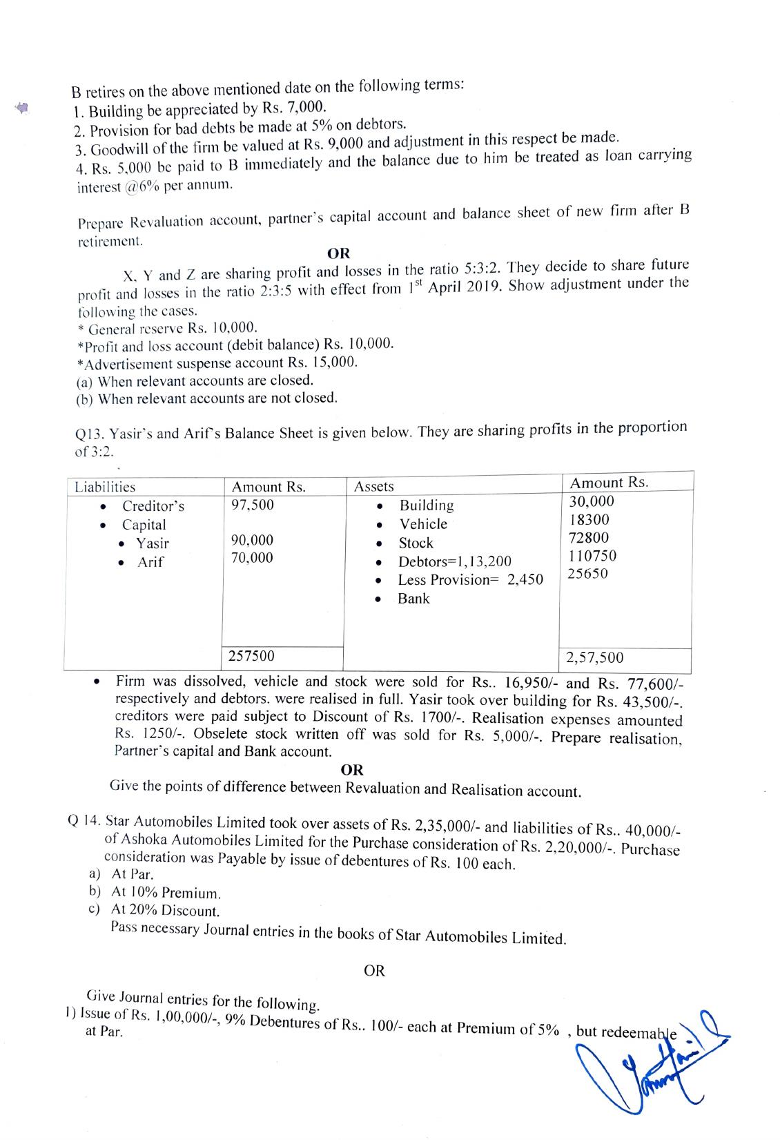 JKBOSE Class 12 Accountancy Model Question Paper - Page 3