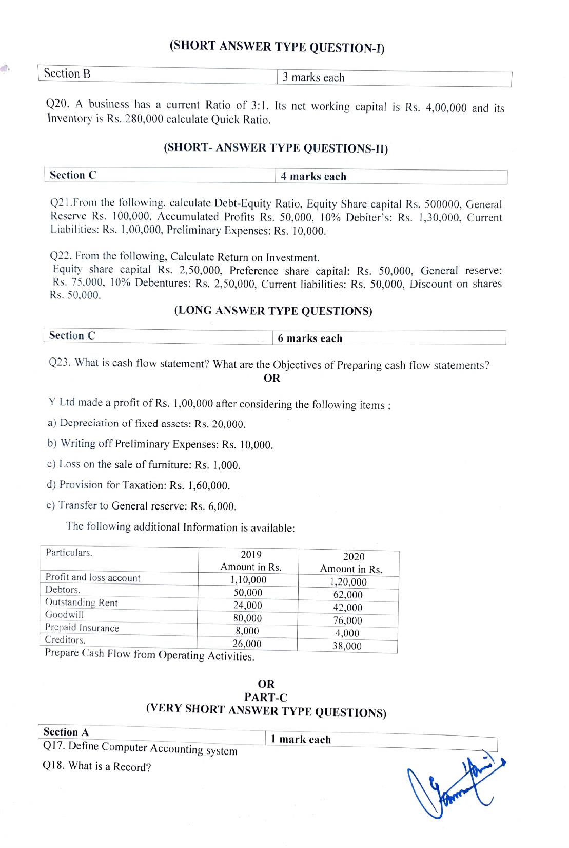 JKBOSE Class 12 Accountancy Model Question Paper - Page 5