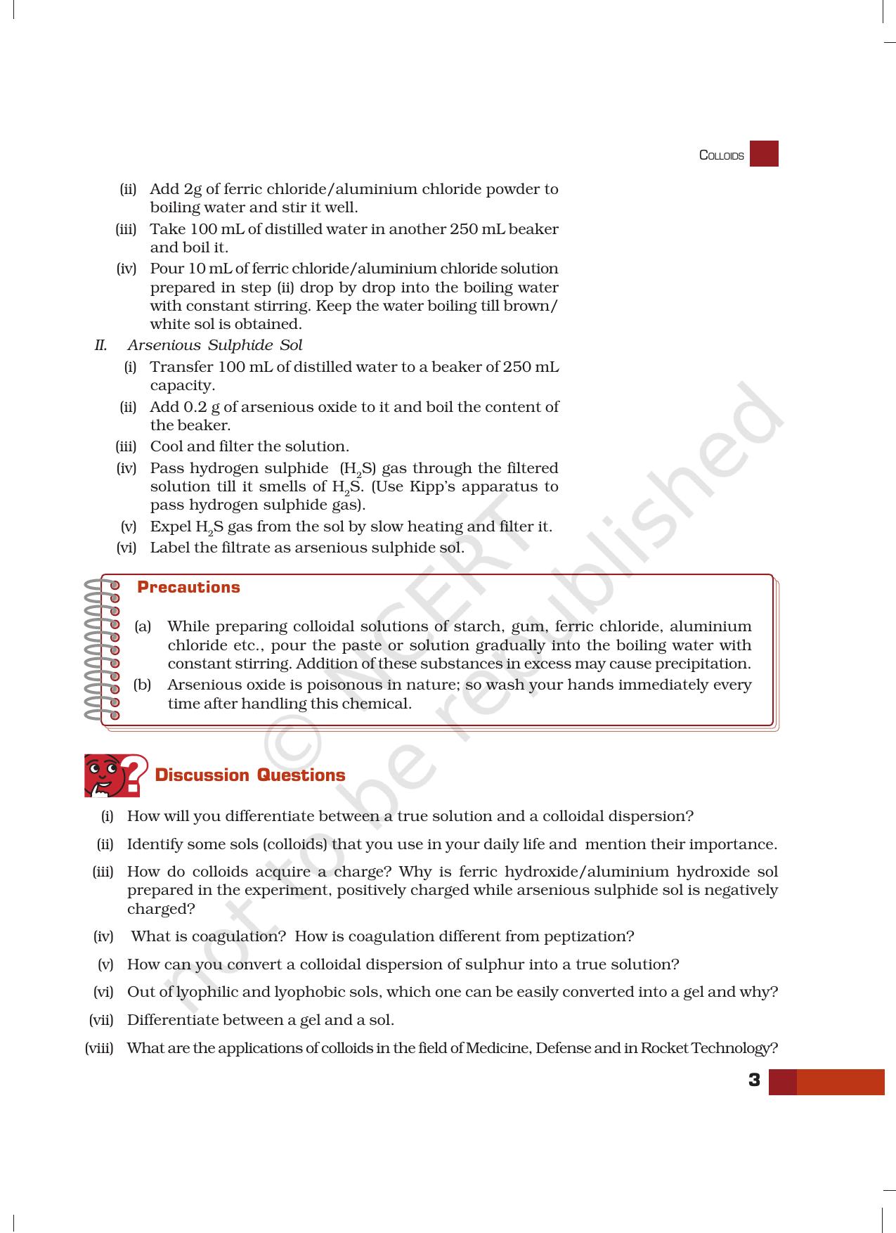 NCERT Laboratory Manuals for Class XII Chemistry - Unit 1 (Colloids) - Page 3