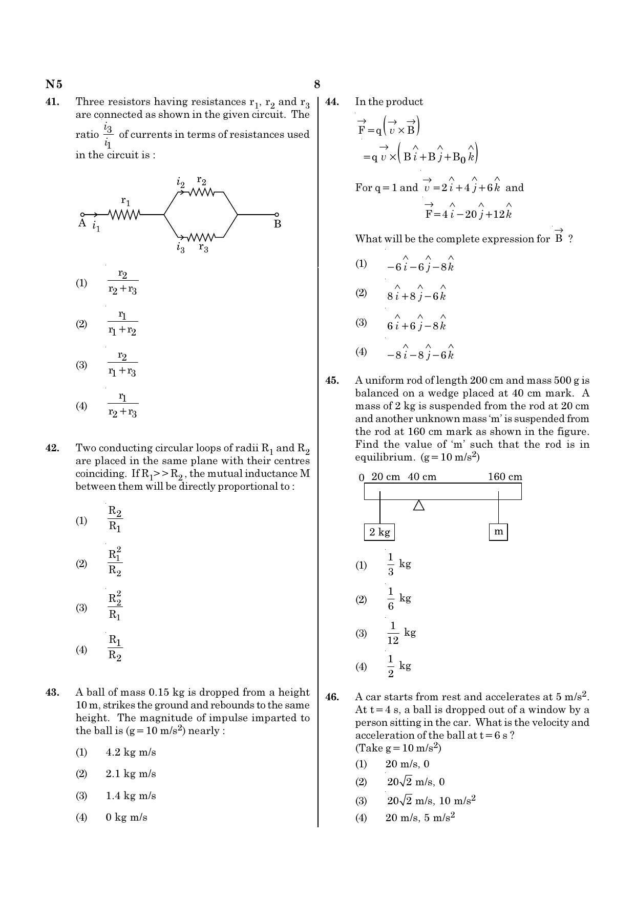 NEET N5 2021 Question Paper - Page 8