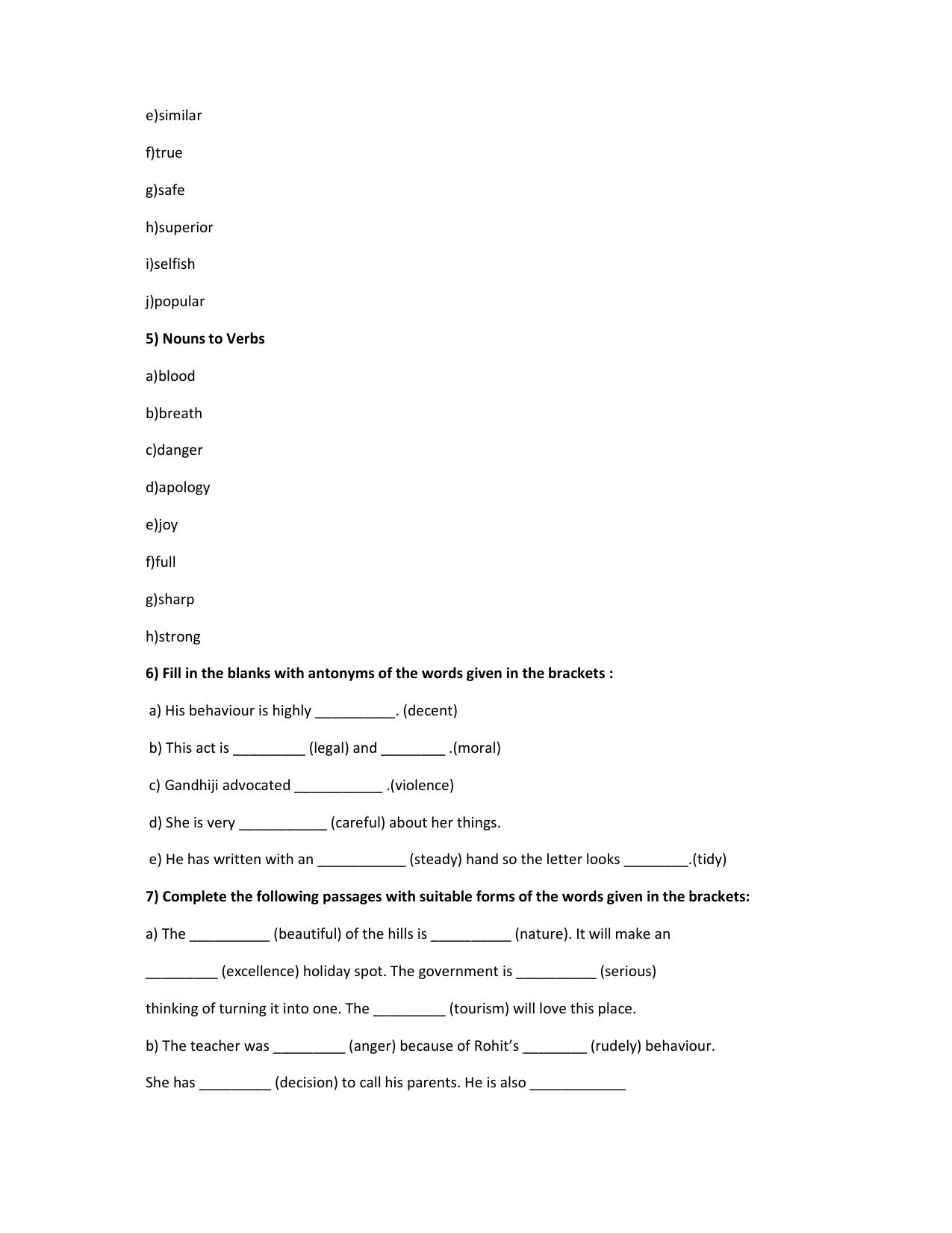 CBSE Worksheets for Class 8 English Assignment 39 - Page 3