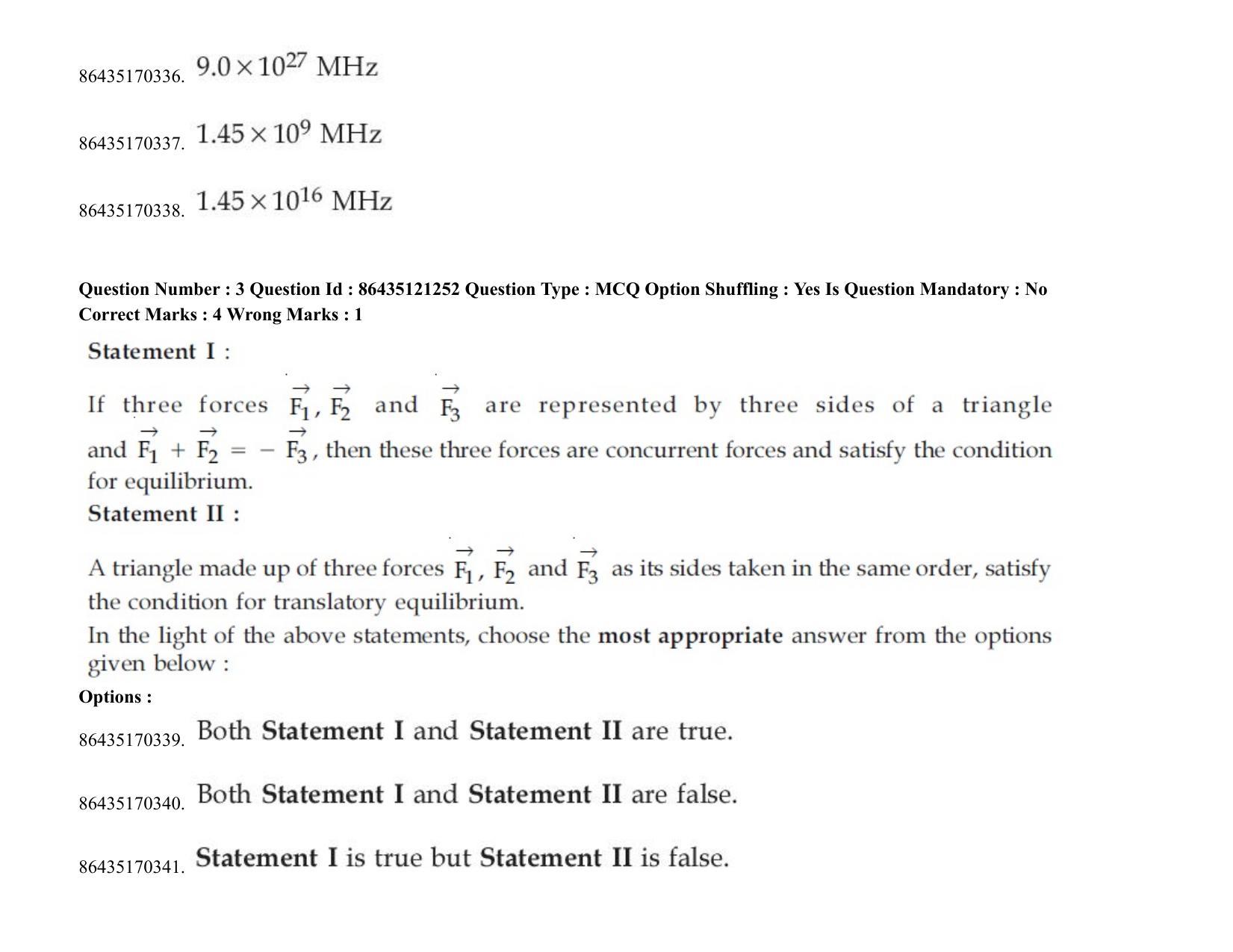 JEE Mains 2021: BTech (Shift 2) 31-08-2021 Question Paper - Page 3