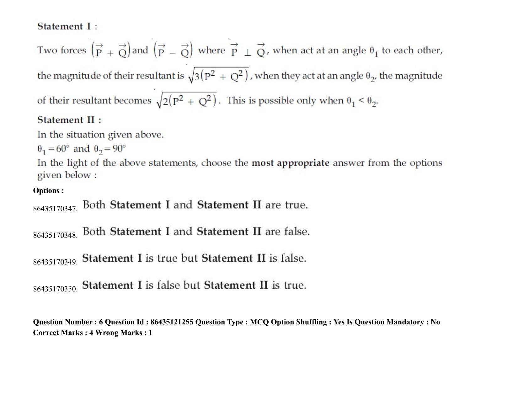 JEE Mains 2021: BTech (Shift 2) 31-08-2021 Question Paper - Page 5