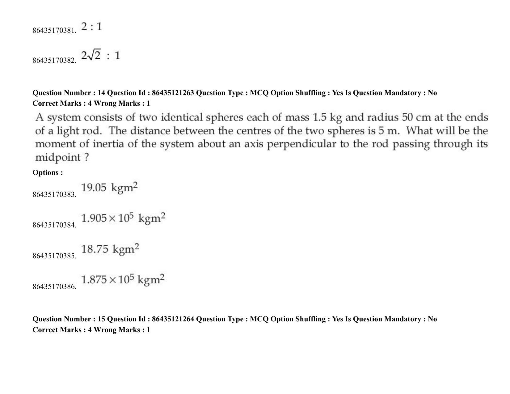 JEE Mains 2021: BTech (Shift 2) 31-08-2021 Question Paper - Page 12