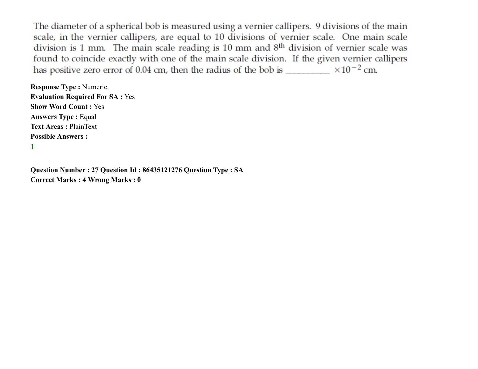 JEE Mains 2021: BTech (Shift 2) 31-08-2021 Question Paper - Page 22