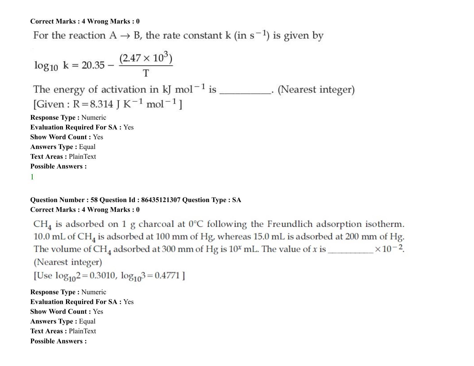 JEE Mains 2021: BTech (Shift 2) 31-08-2021 Question Paper - Page 47