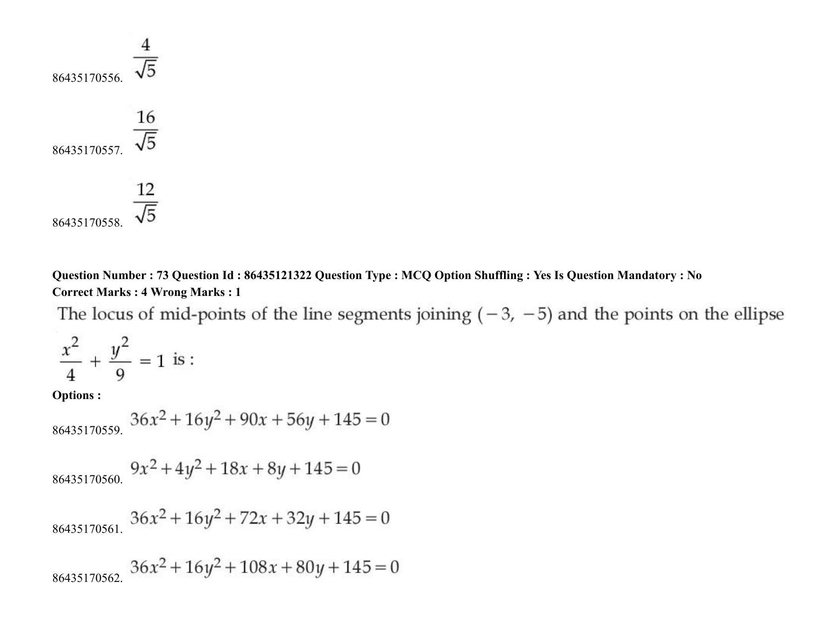JEE Mains 2021: BTech (Shift 2) 31-08-2021 Question Paper - Page 57