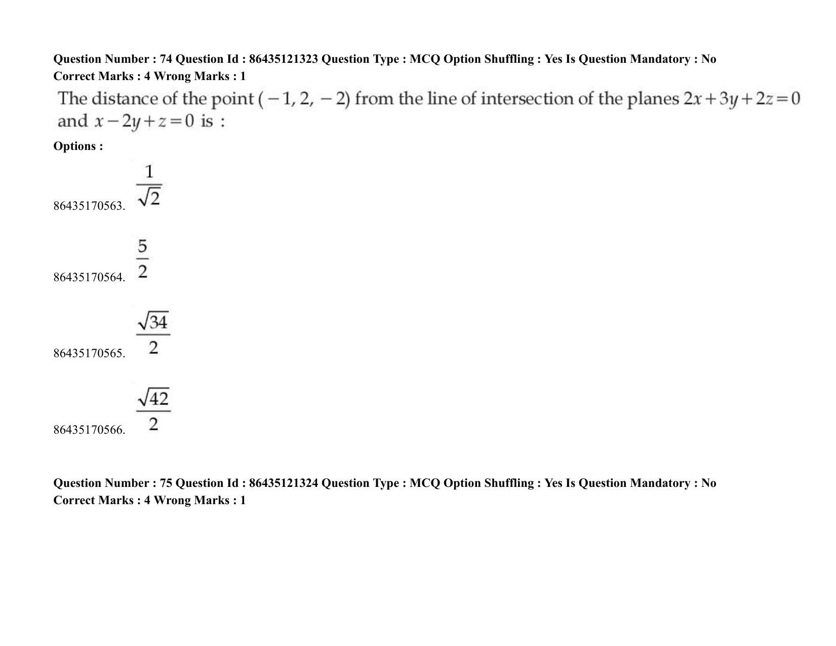 JEE Mains 2021: BTech (Shift 2) 31-08-2021 Question Paper - Page 58