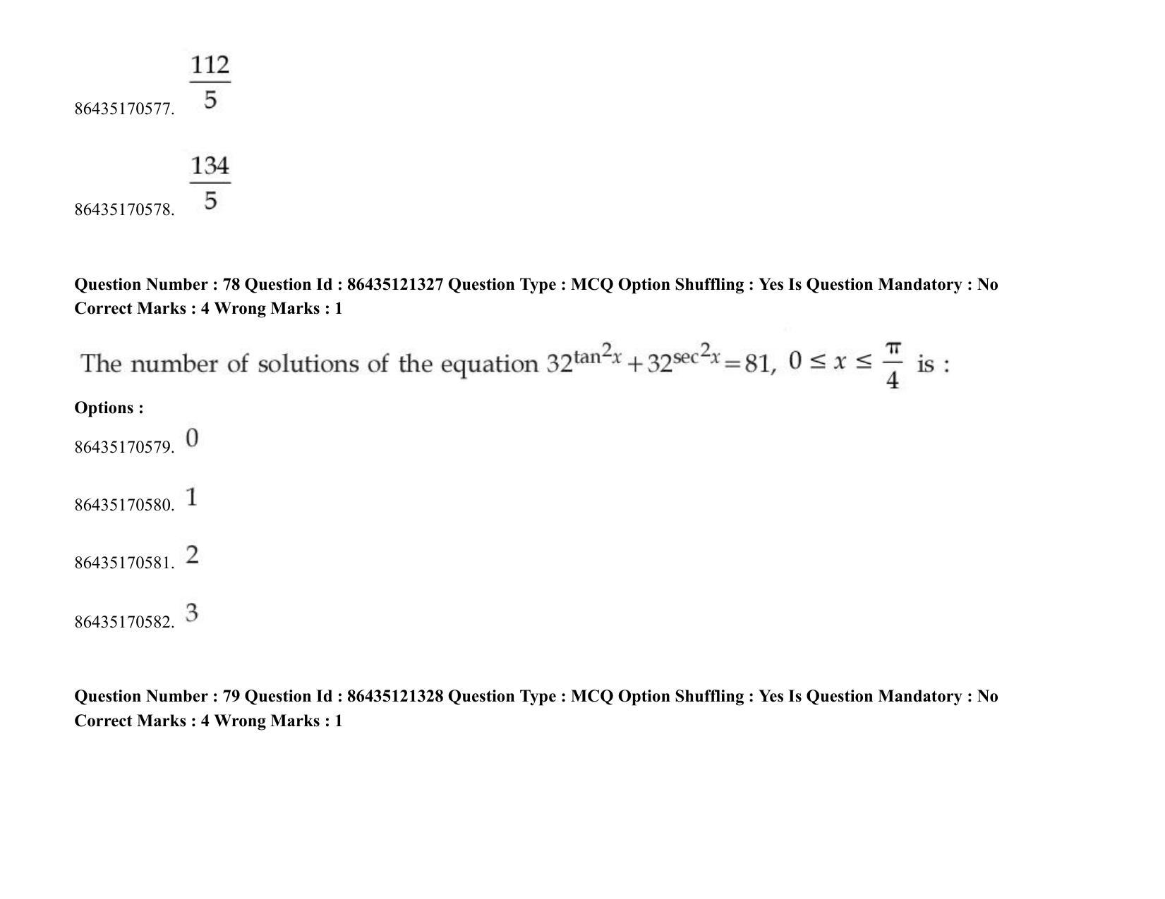 JEE Mains 2021: BTech (Shift 2) 31-08-2021 Question Paper - Page 61