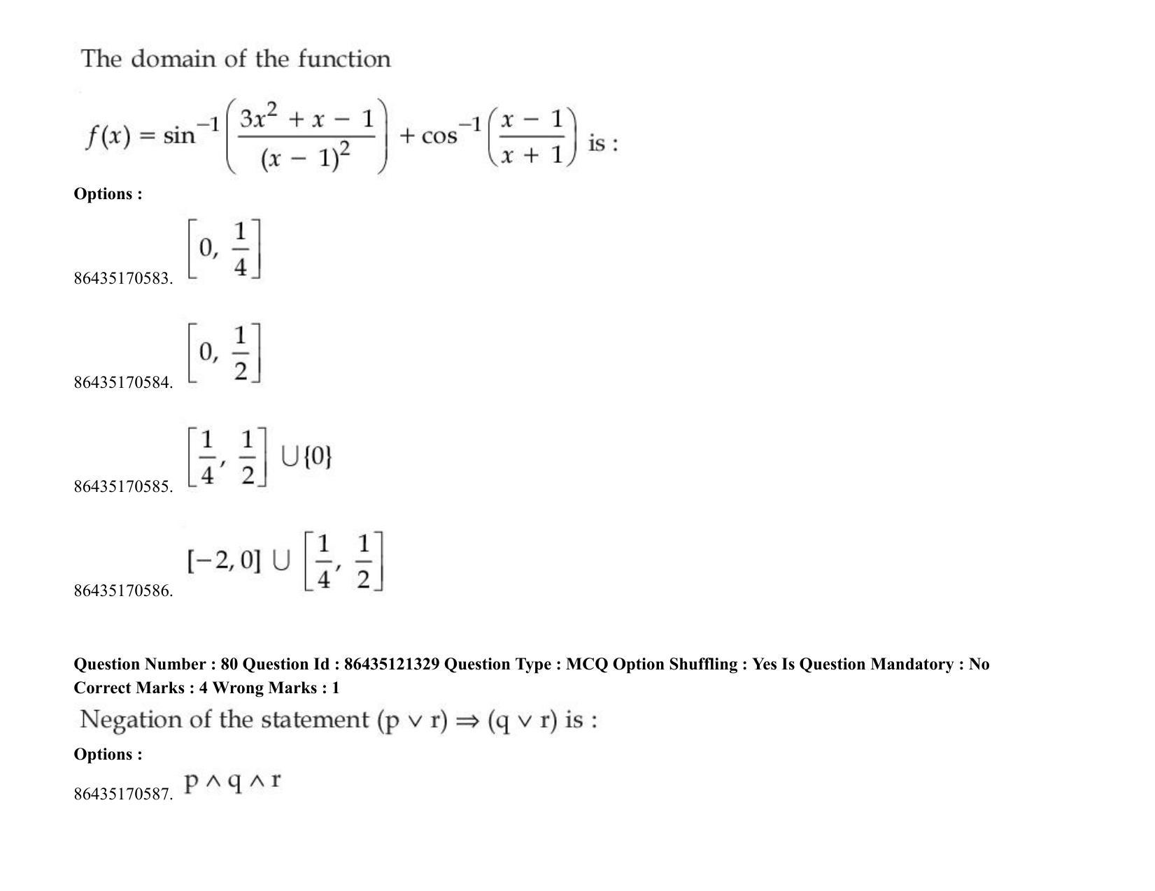 JEE Mains 2021: BTech (Shift 2) 31-08-2021 Question Paper - Page 62