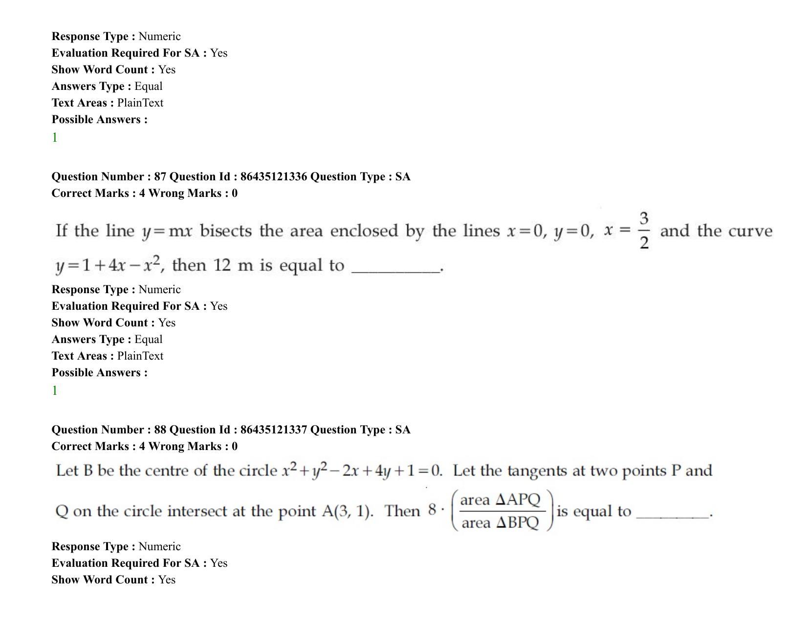 JEE Mains 2021: BTech (Shift 2) 31-08-2021 Question Paper - Page 66