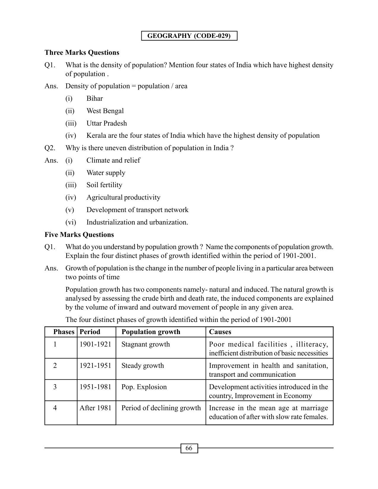 CBSE Worksheets for Class 12 Geography India People and Economy - Page 5