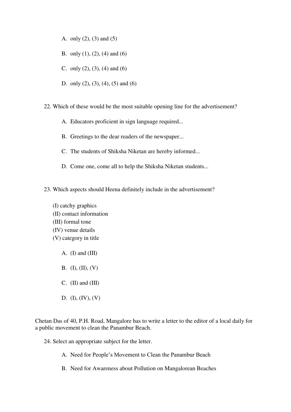 CBSE Class 12 English Core Term 1 Practice Questions 2021-22 - Page 10