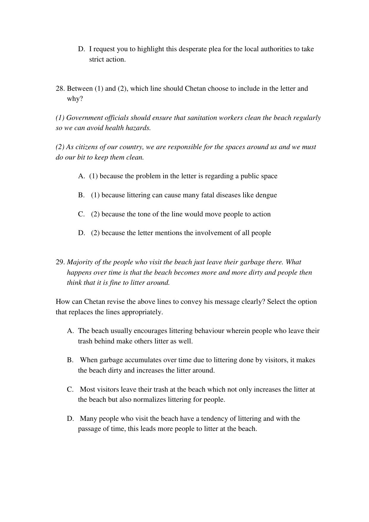 CBSE Class 12 English Core Term 1 Practice Questions 2021-22 - Page 12