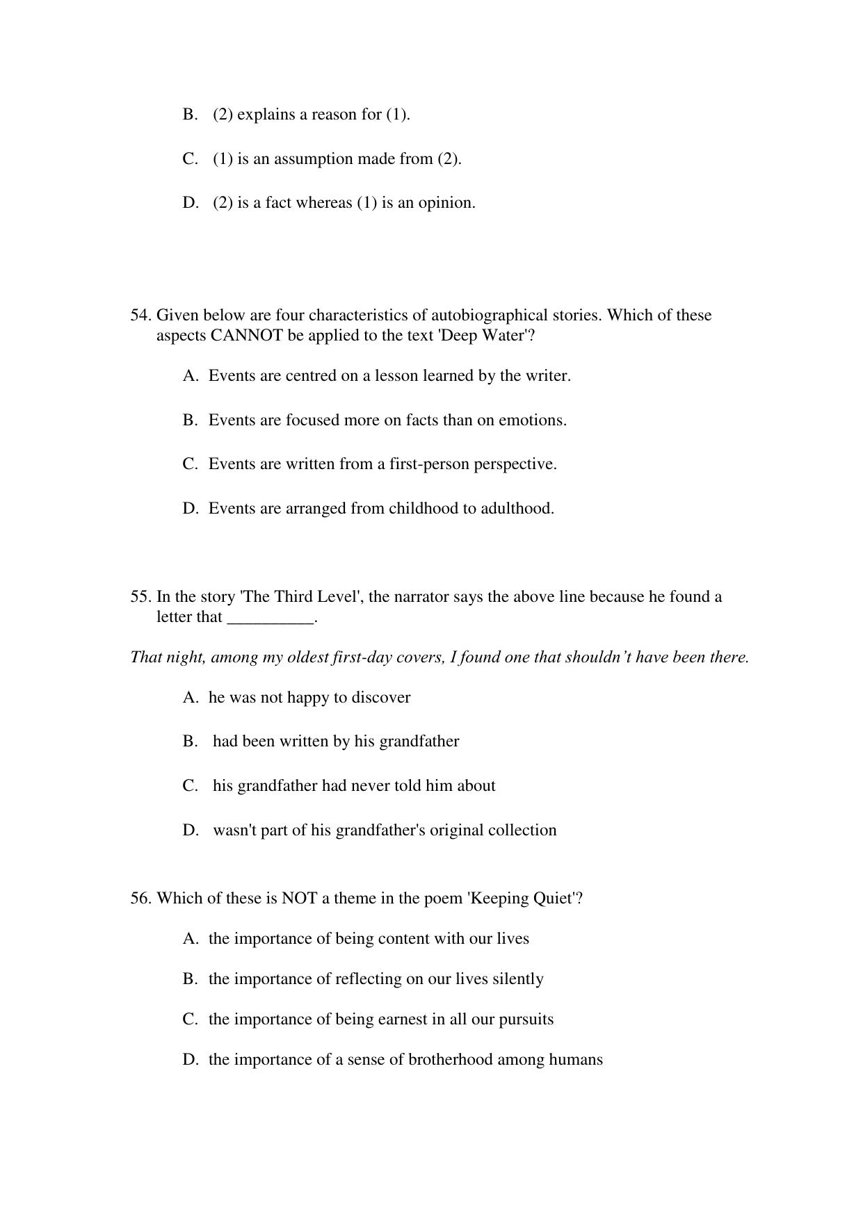 CBSE Class 12 English Core Term 1 Practice Questions 2021-22 - Page 21