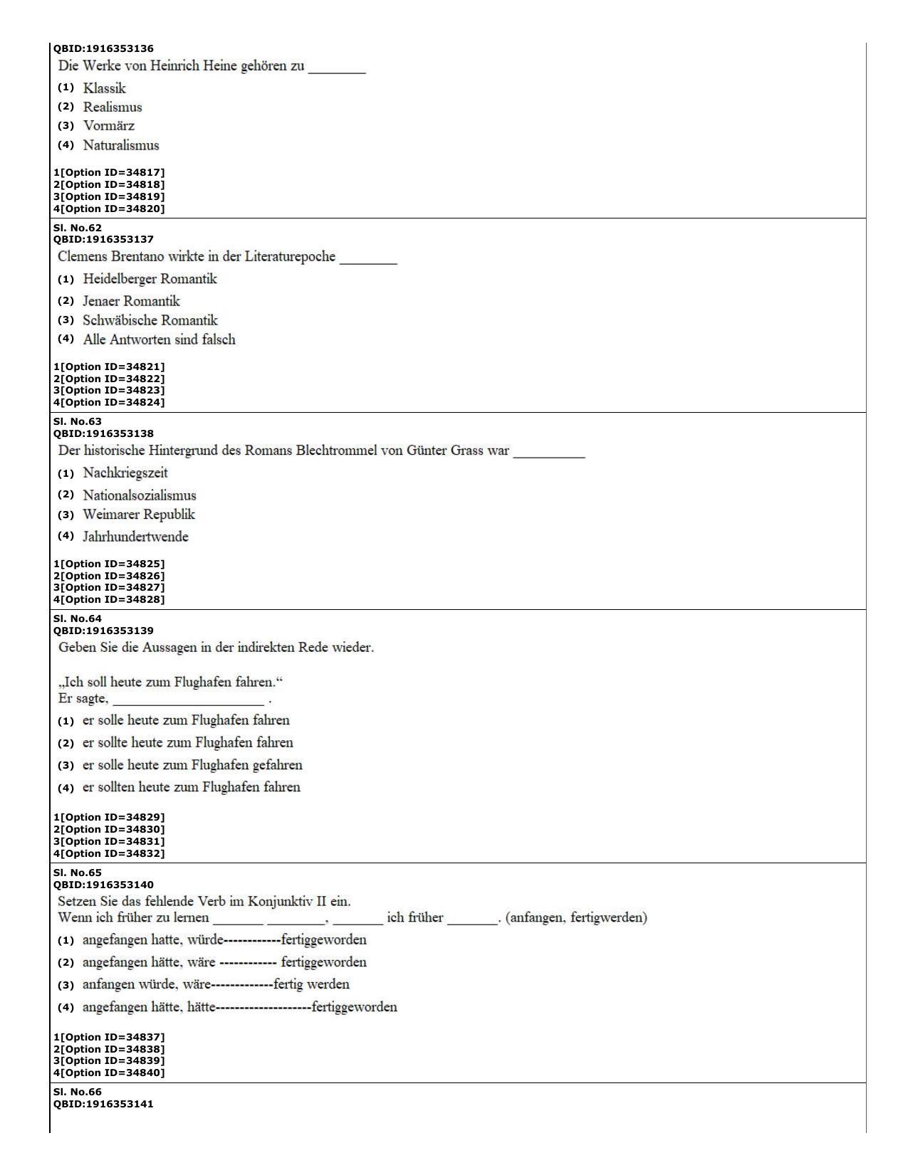 CUET (PG) 2022: PGQP-60 German (10-09-2022) Question Paper - Page 17