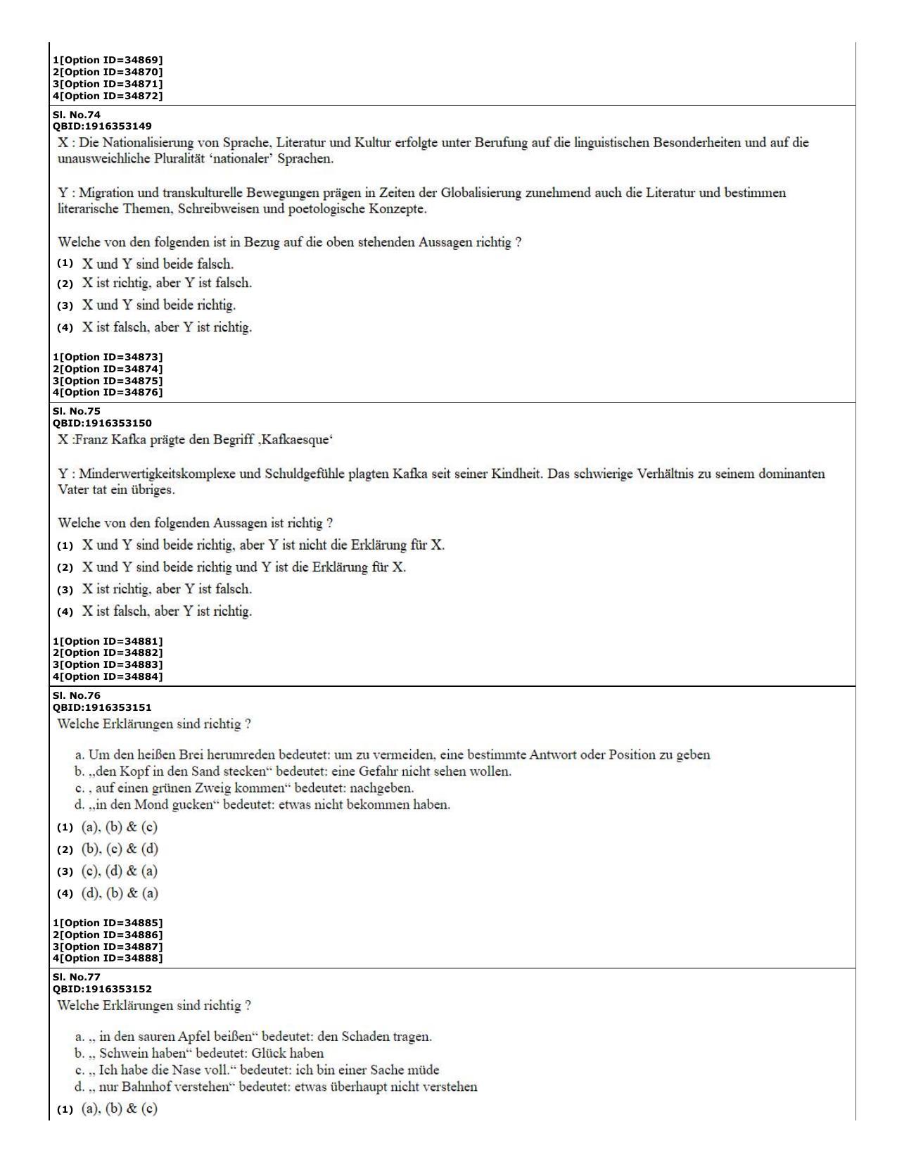 CUET (PG) 2022: PGQP-60 German (10-09-2022) Question Paper - Page 20