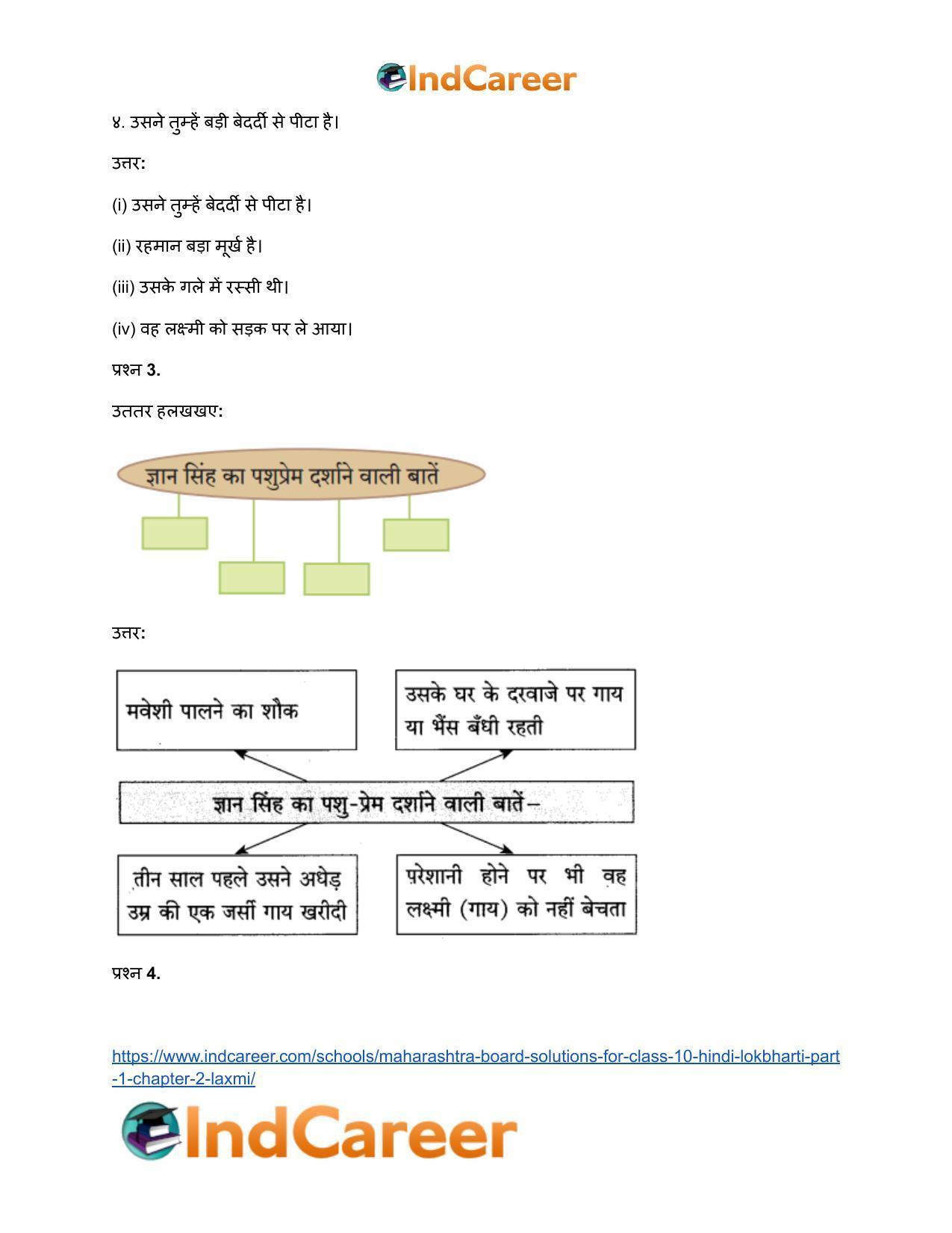 Maharashtra Board Solutions for Class 10- Hindi Lokbharti (Part 1): Chapter 2- लक्ष्मी - Page 4