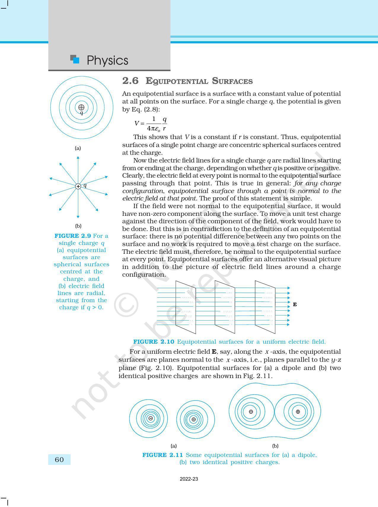 NCERT Book for Class 12 Physics Chapter 2 Electrostatic Potential and Capacitance - Page 10