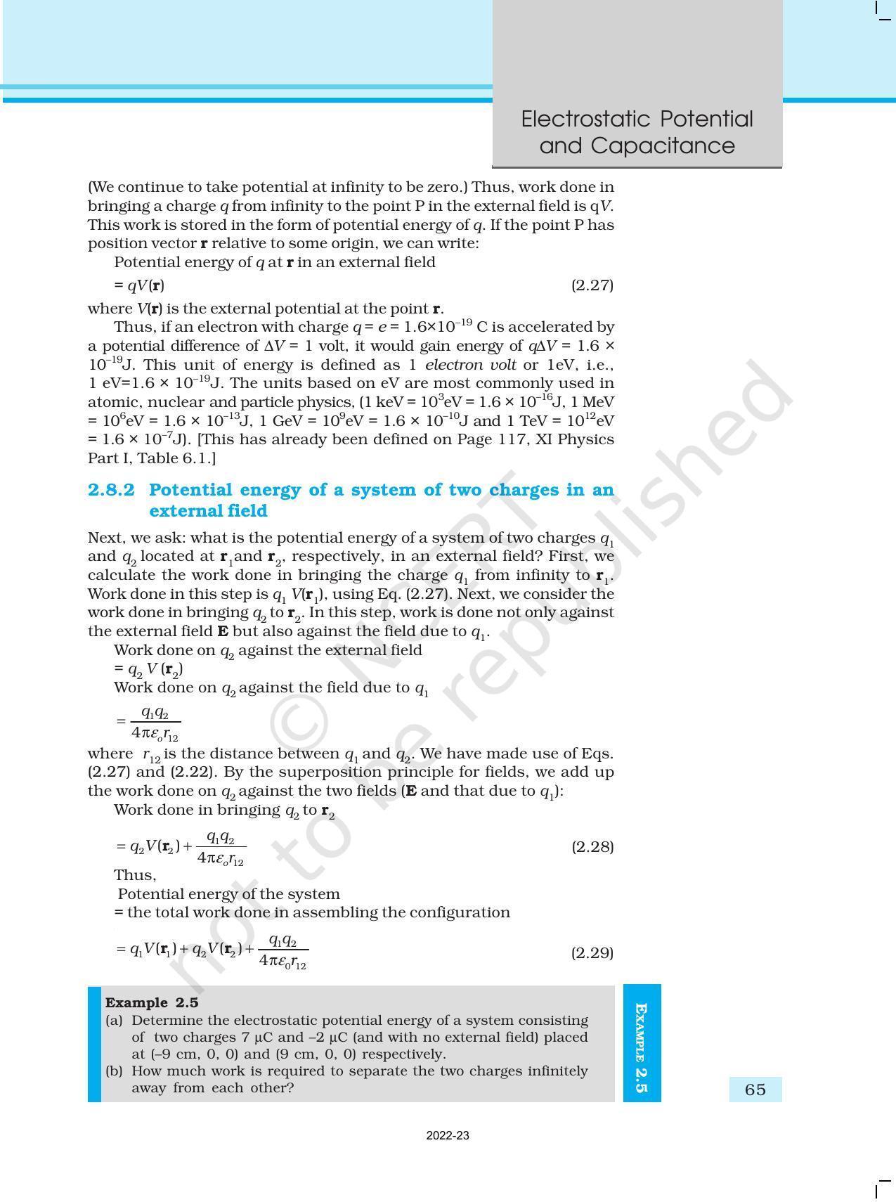 NCERT Book for Class 12 Physics Chapter 2 Electrostatic Potential and Capacitance - Page 15