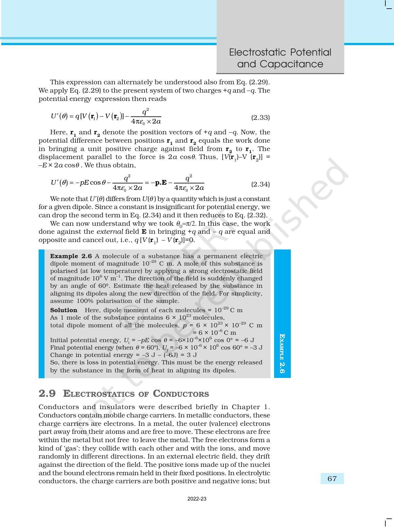 NCERT Book for Class 12 Physics Chapter 2 Electrostatic Potential and Capacitance - Page 17