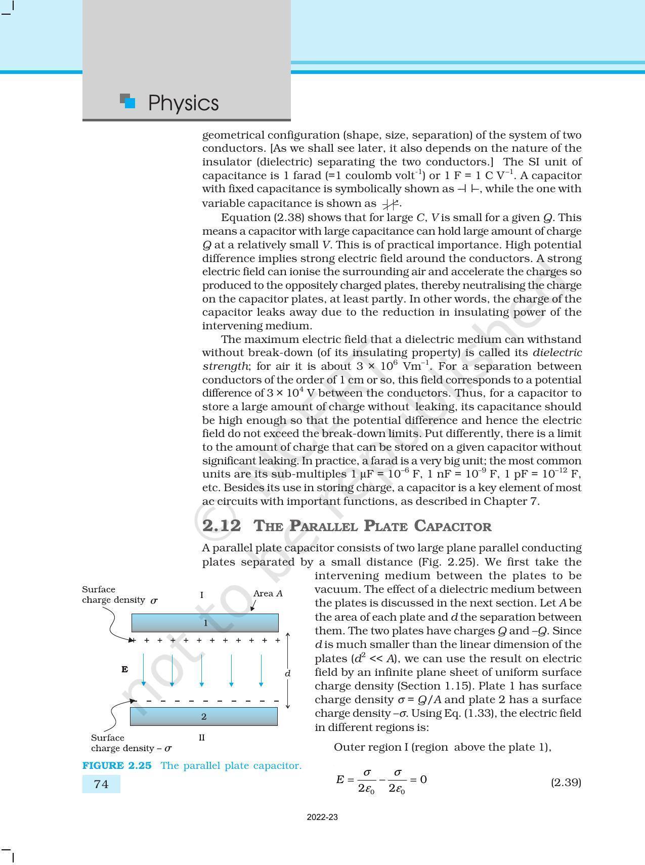 NCERT Book for Class 12 Physics Chapter 2 Electrostatic Potential and Capacitance - Page 24