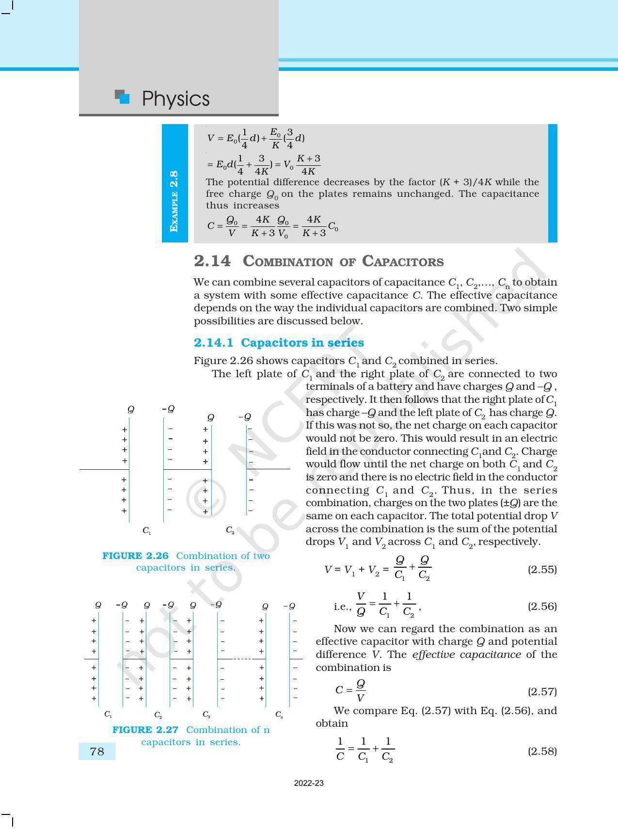 NCERT Book for Class 12 Physics Chapter 2 Electrostatic Potential and Capacitance - Page 28