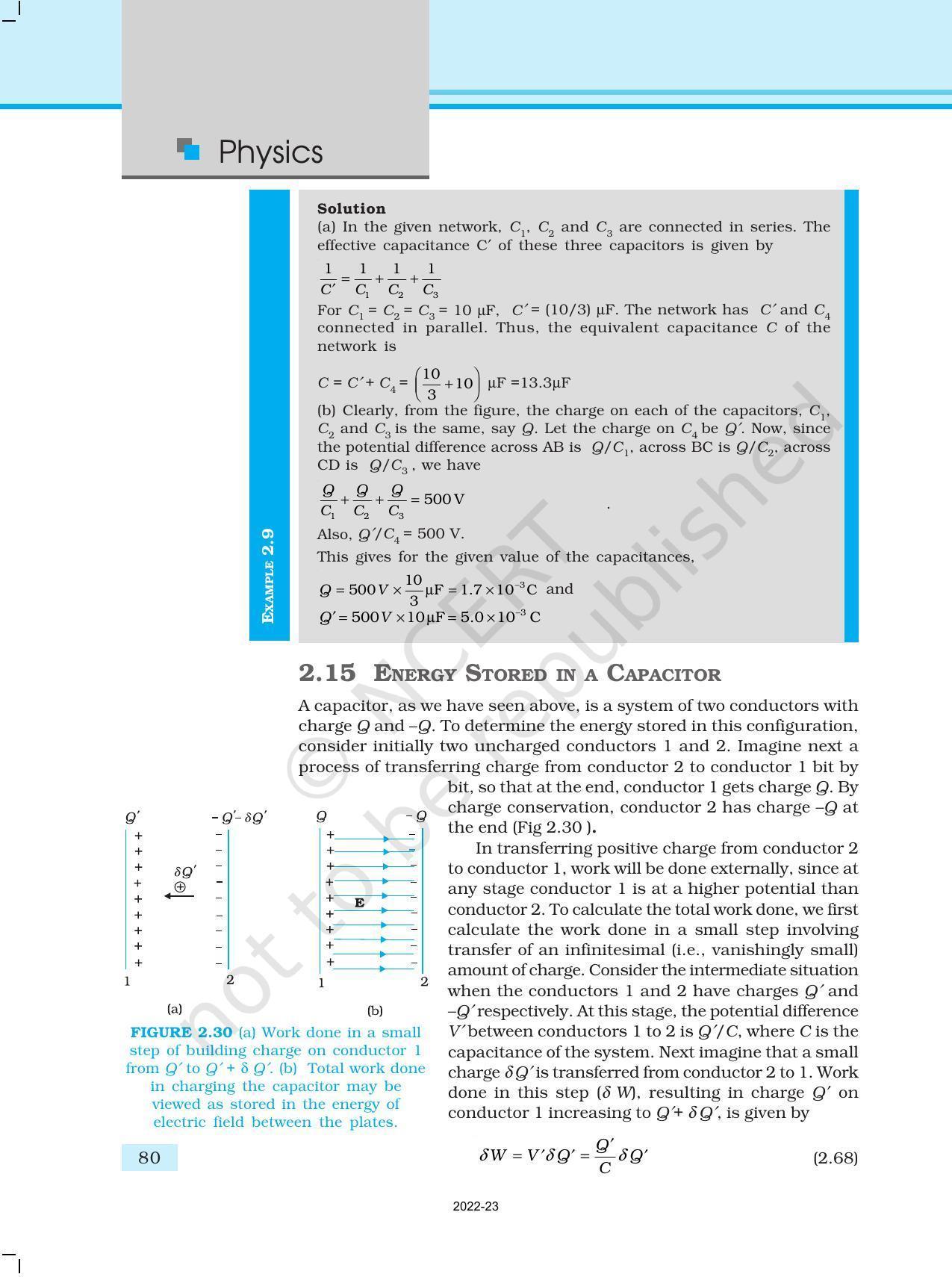NCERT Book for Class 12 Physics Chapter 2 Electrostatic Potential and Capacitance - Page 30
