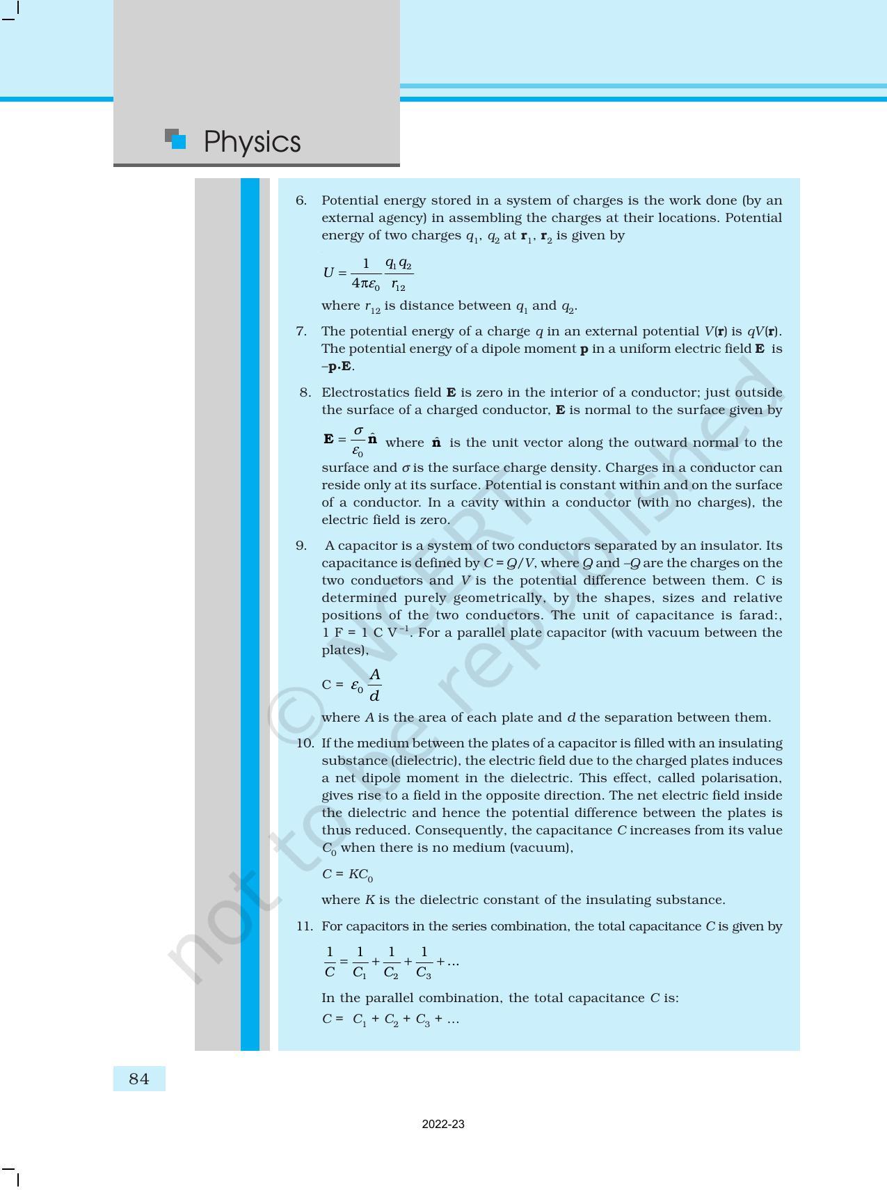 NCERT Book for Class 12 Physics Chapter 2 Electrostatic Potential and Capacitance - Page 34