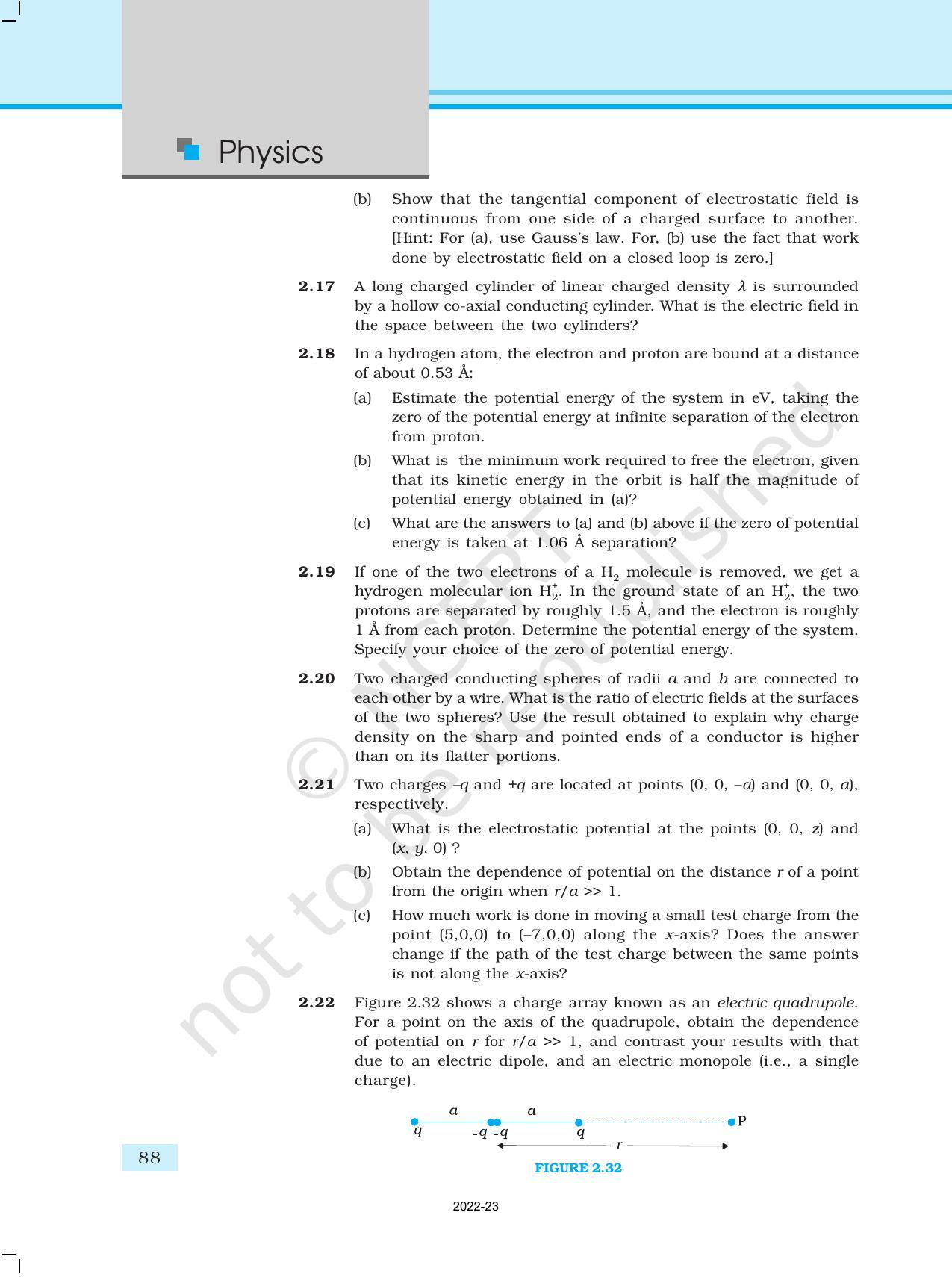 NCERT Book for Class 12 Physics Chapter 2 Electrostatic Potential and Capacitance - Page 38