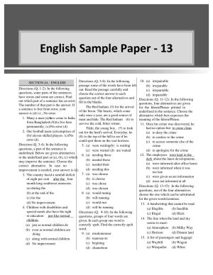 CUET English Sample Paper 13