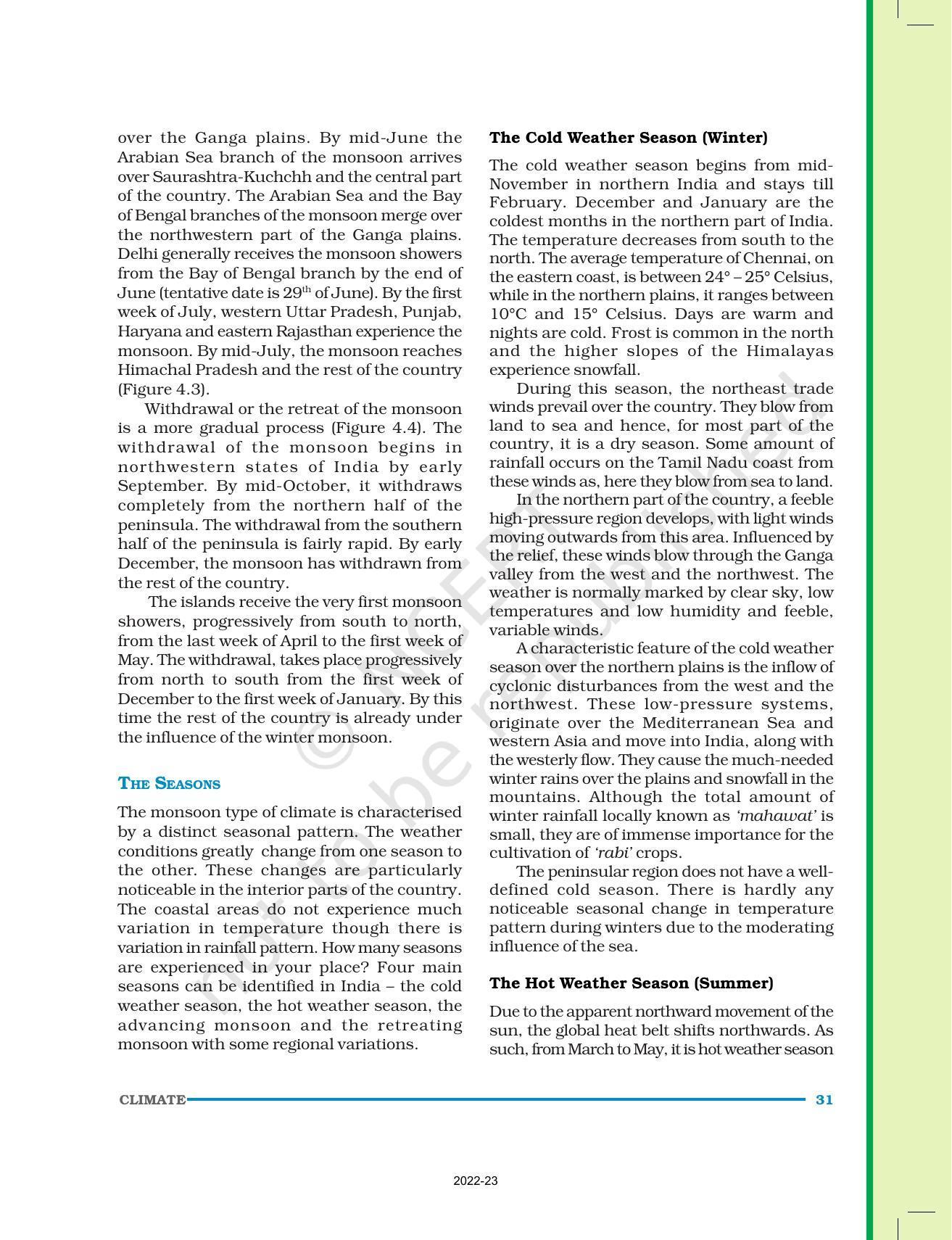 Ncert Book For Class 9 Geography Chapter 4 Climate Ncert Book For Class 9 Geography Chapter 4 Climate