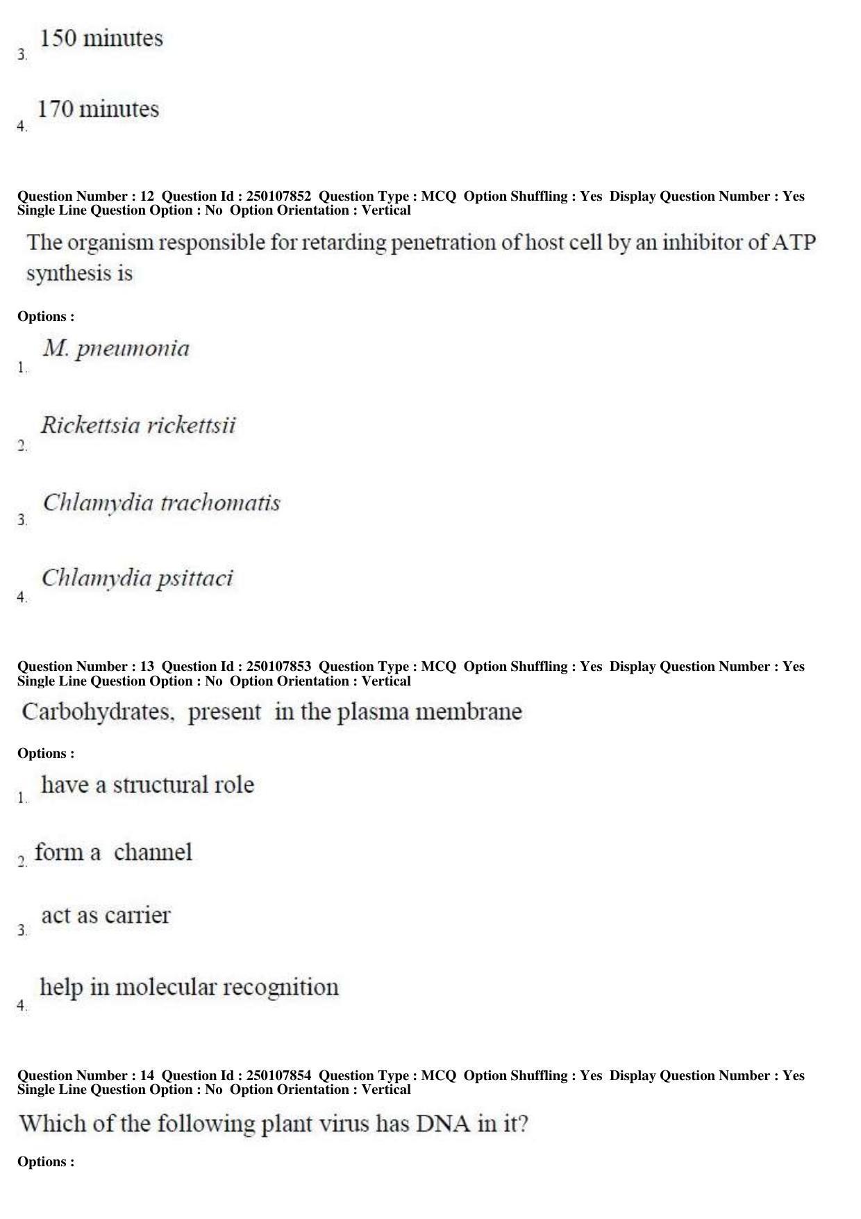 TS PGECET 2019: Bio Technology Question Papers - Page 6