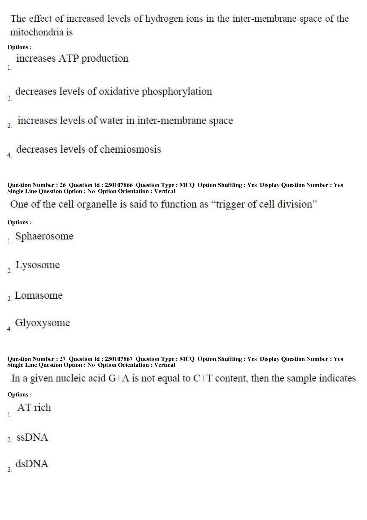 TS PGECET 2019: Bio Technology Question Papers - Page 11