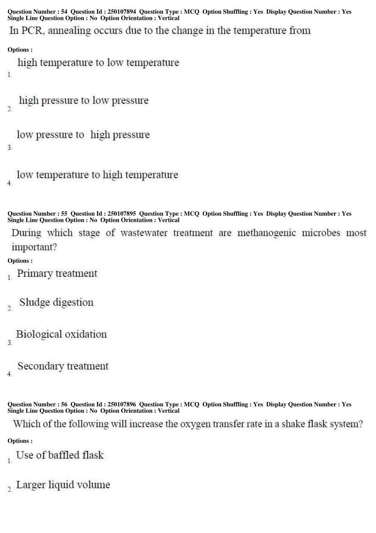 TS PGECET 2019: Bio Technology Question Papers - Page 22