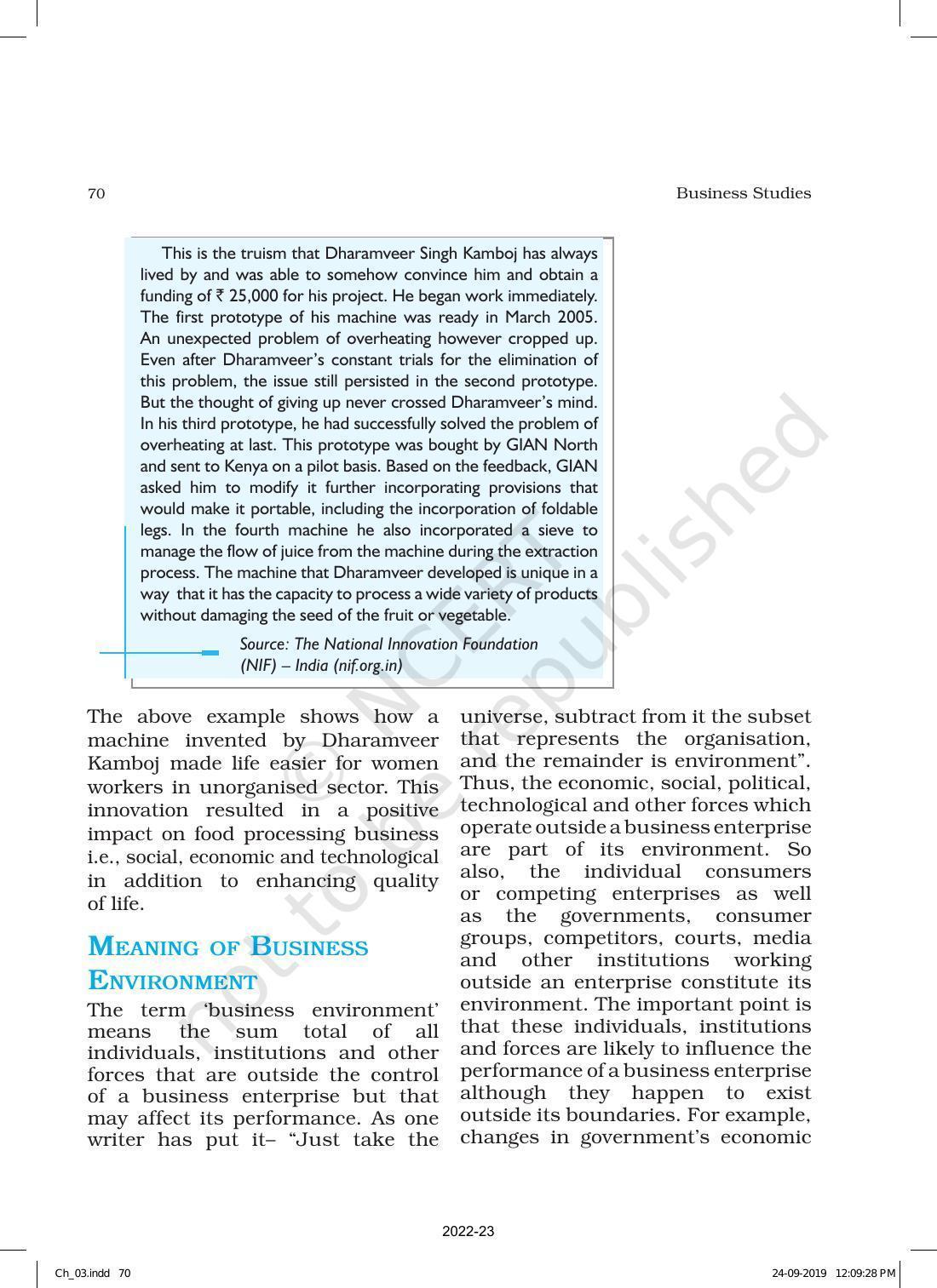 NCERT Book for Class 12 Business Studies Chapter 3 Business Environment - Page 2