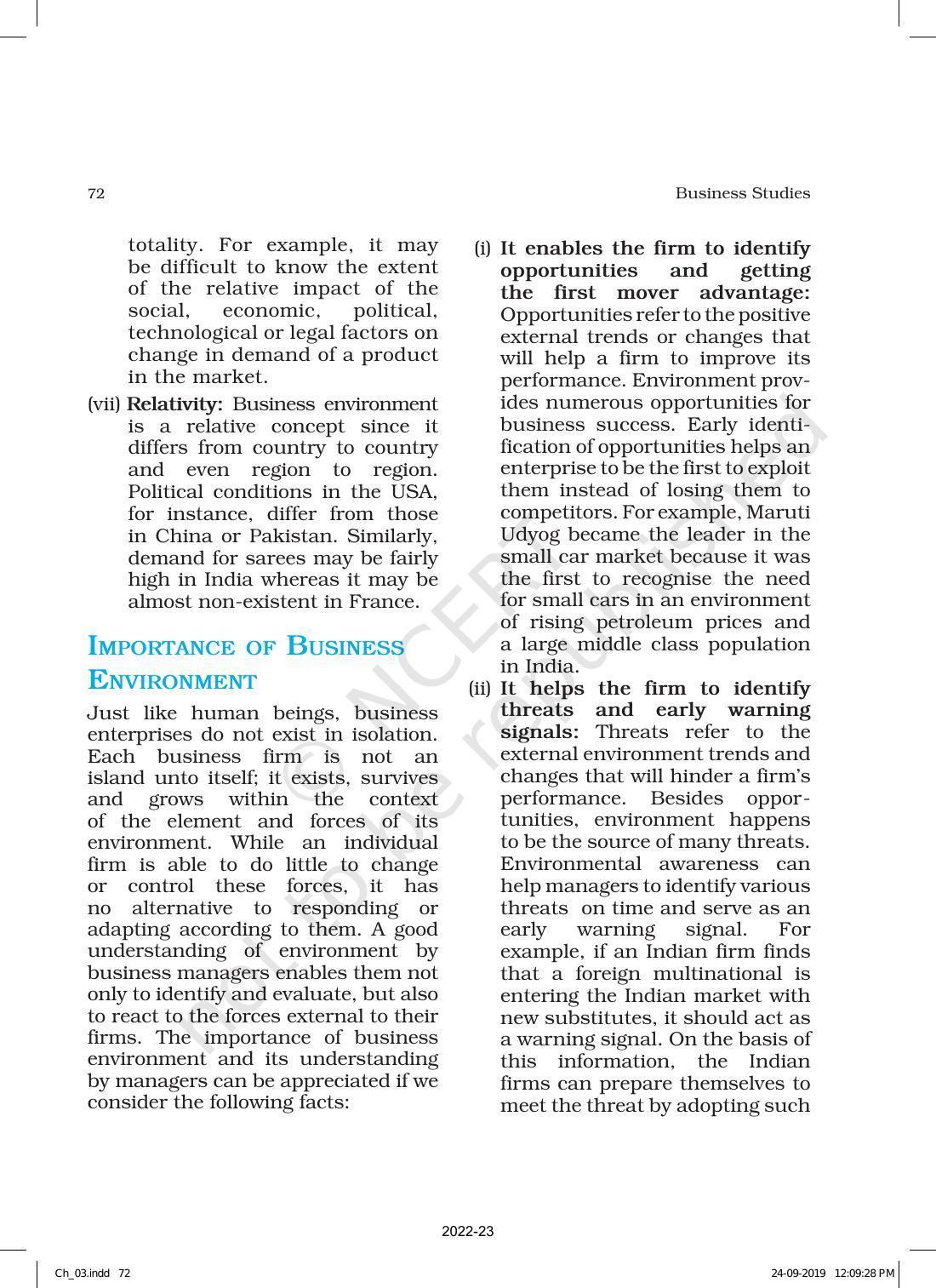 NCERT Book for Class 12 Business Studies Chapter 3 Business Environment - Page 4