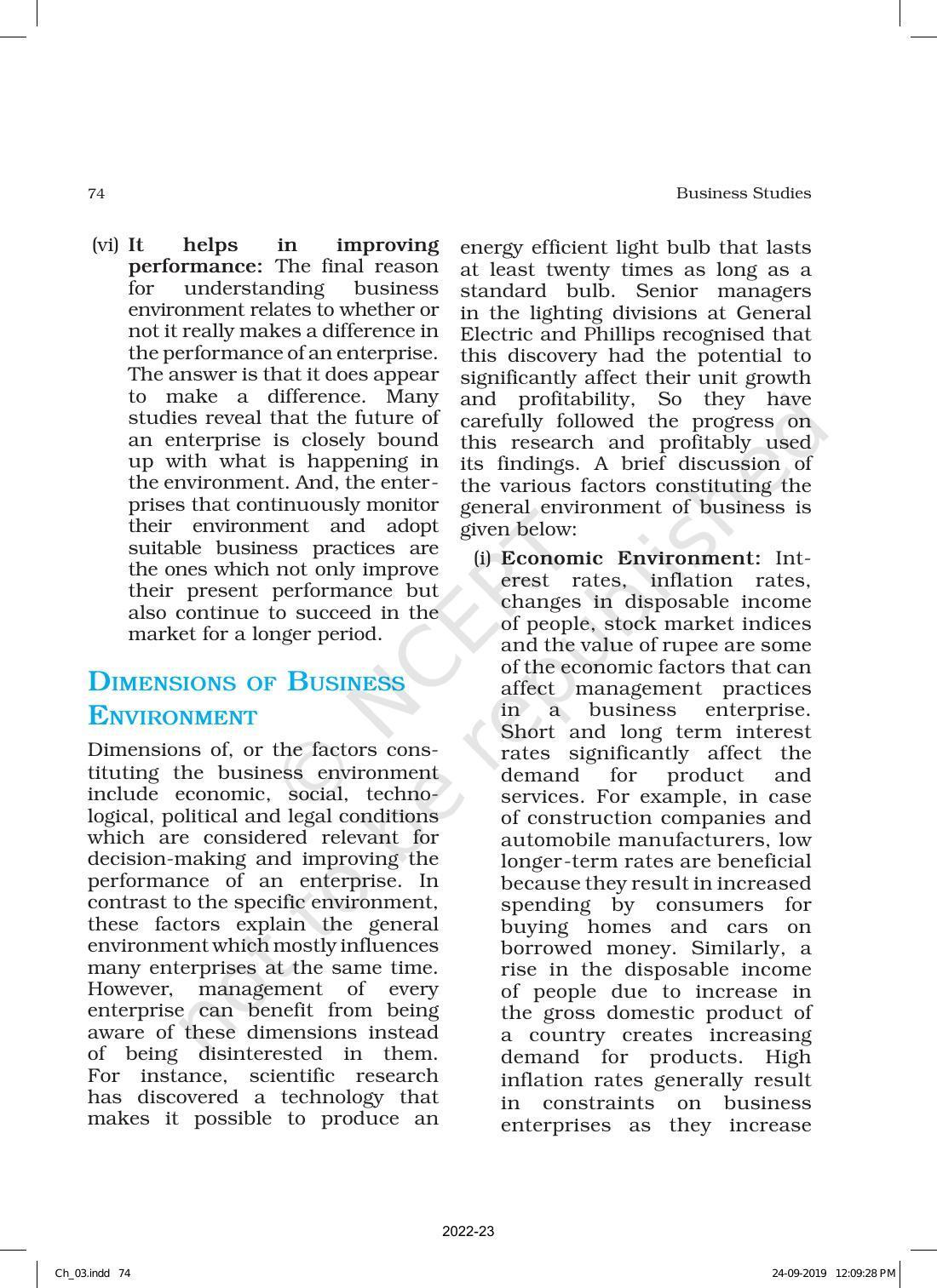 NCERT Book for Class 12 Business Studies Chapter 3 Business Environment - Page 6