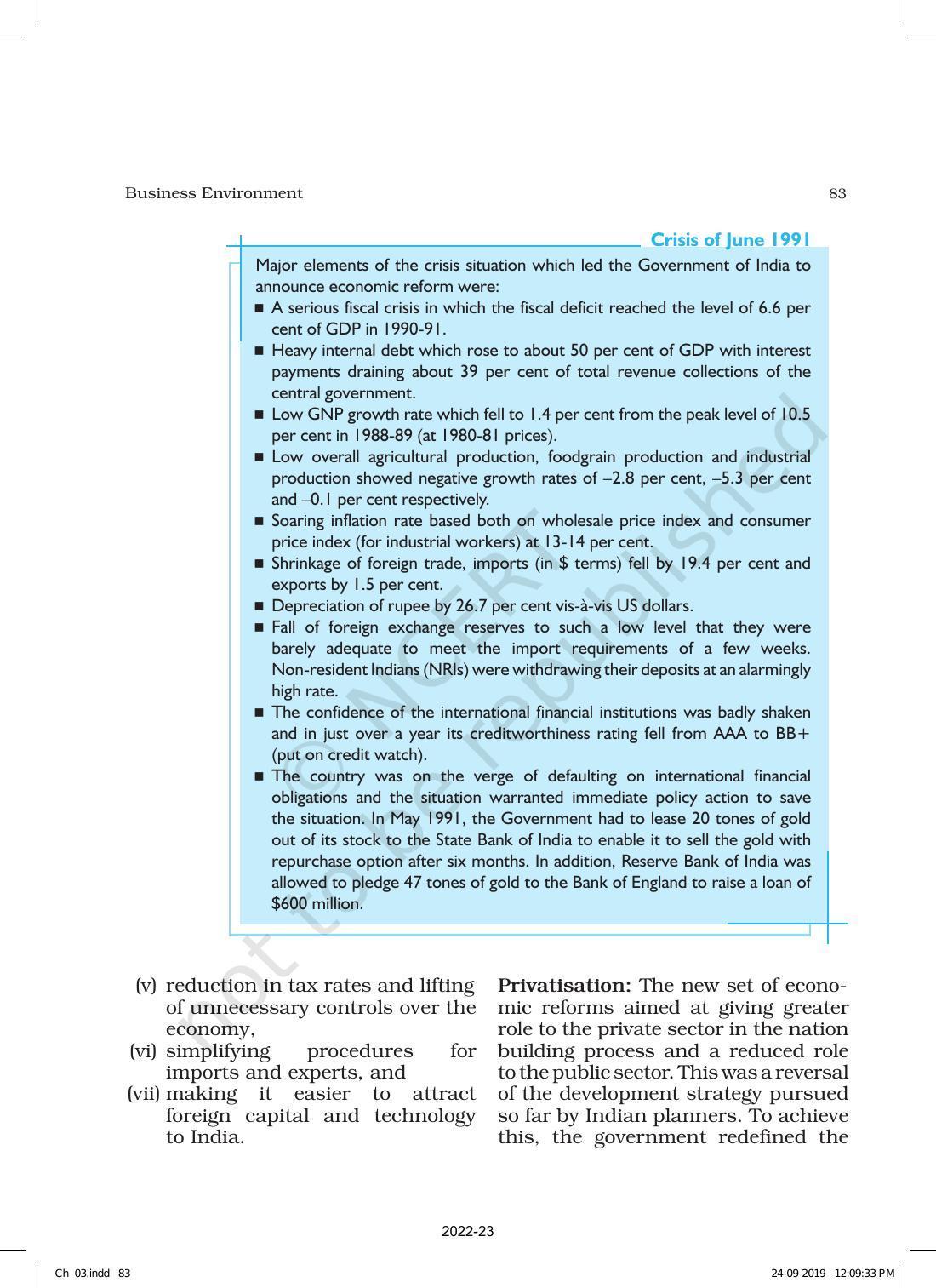 NCERT Book for Class 12 Business Studies Chapter 3 Business Environment - Page 15