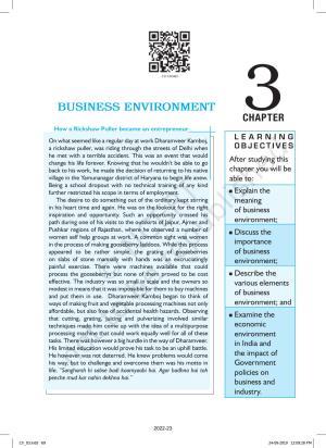 NCERT Book for Class 12 Business Studies Chapter 3 Business Environment