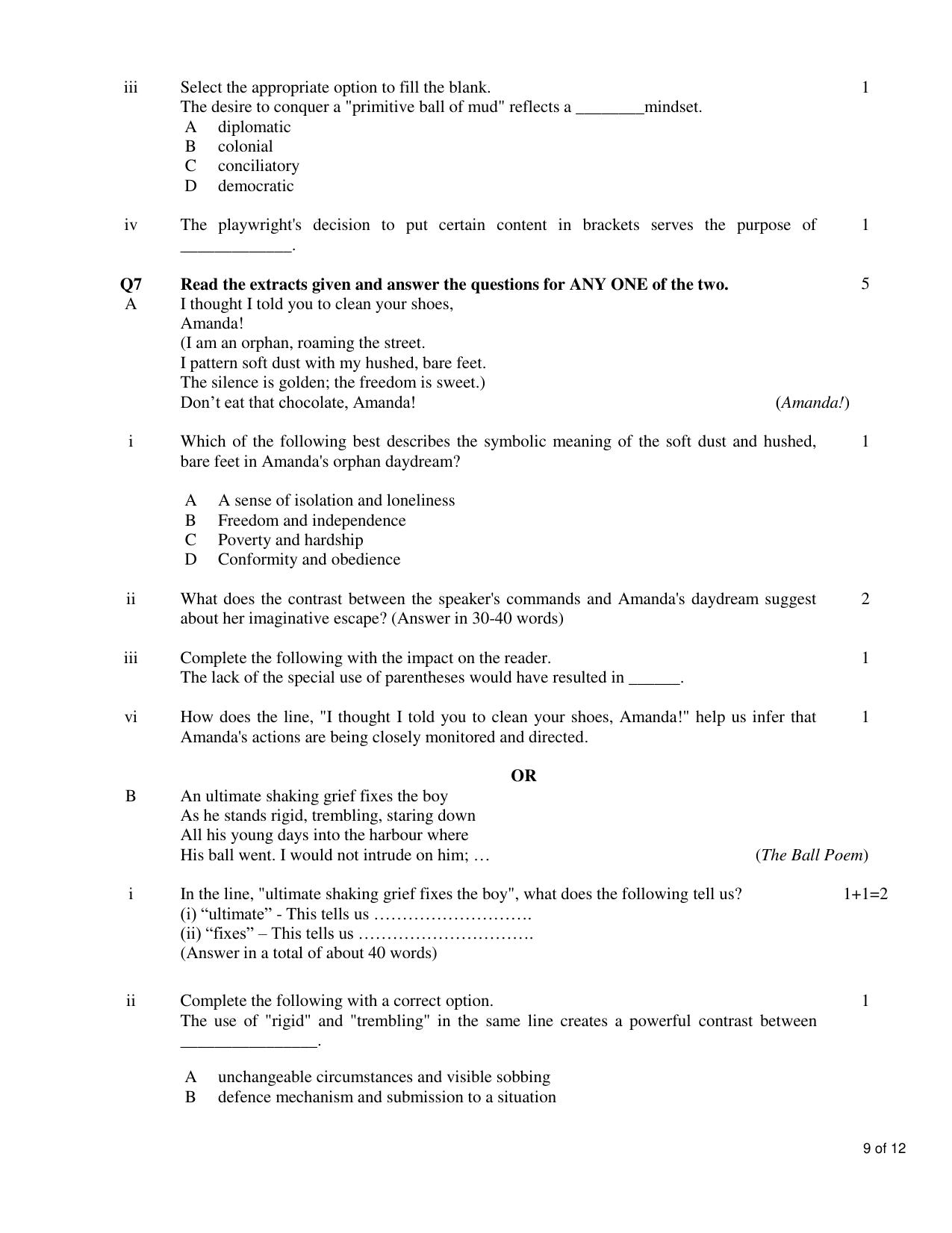 CBSE Class 10 English Language & Literature Practice Questions 2023-24 - Page 9
