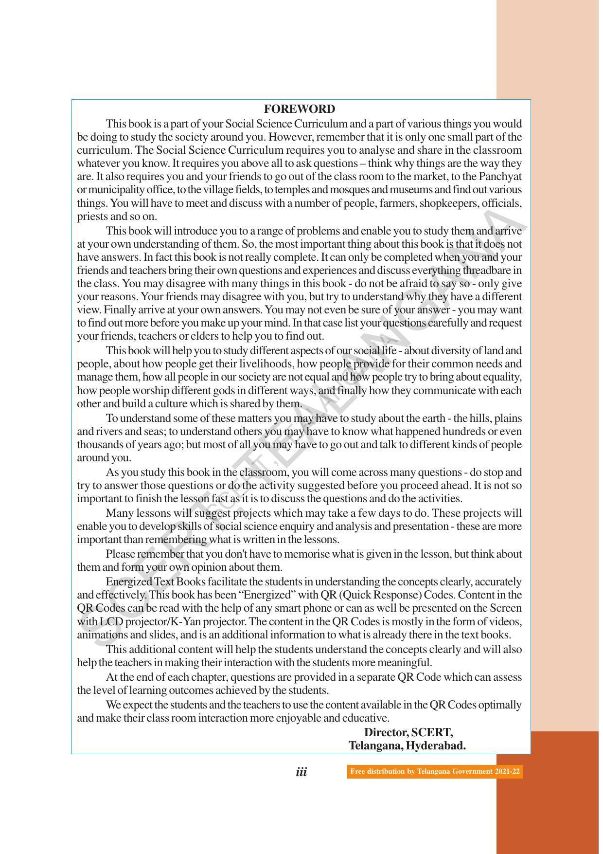 TS SCERT Class 8 Social Science (English Medium) Text Book - Page 5
