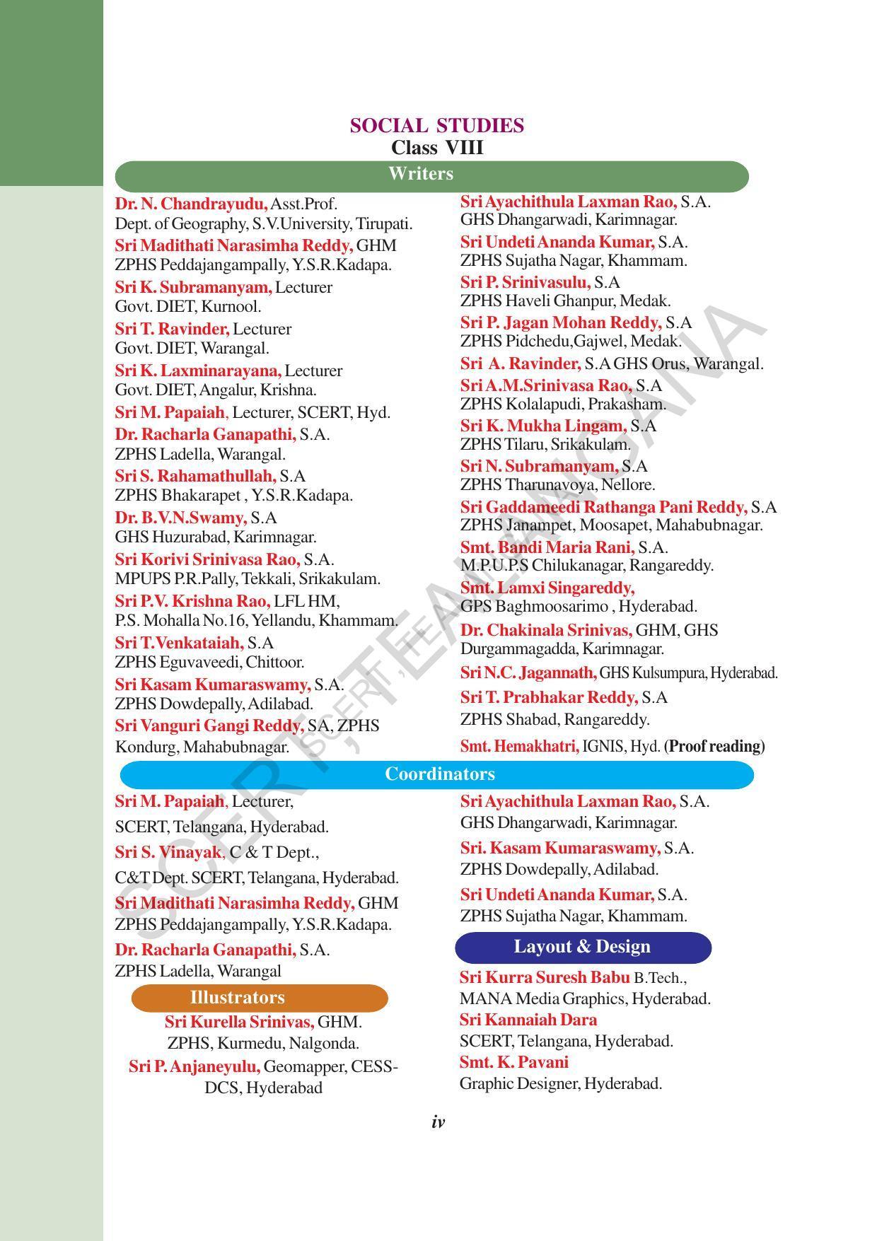 TS SCERT Class 8 Social Science (English Medium) Text Book - Page 6