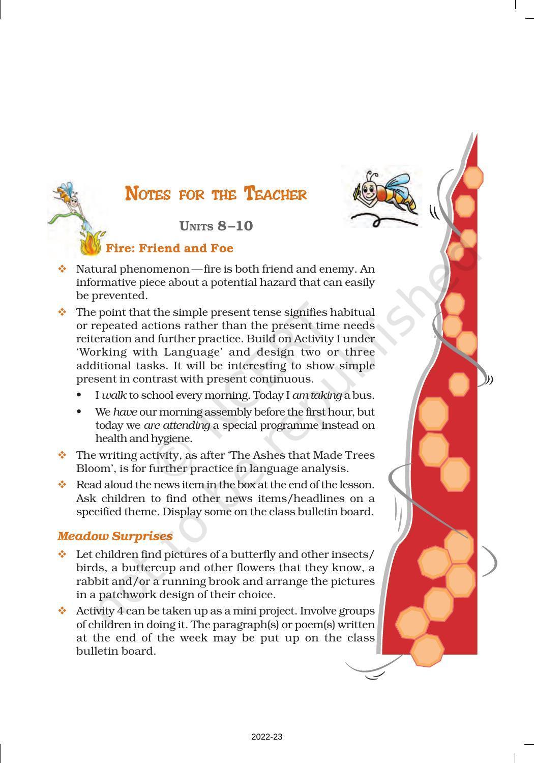 NCERT Book for Class 7 English (Honeycomb): Chapter 8-Fire Friend and Foe - Page 1