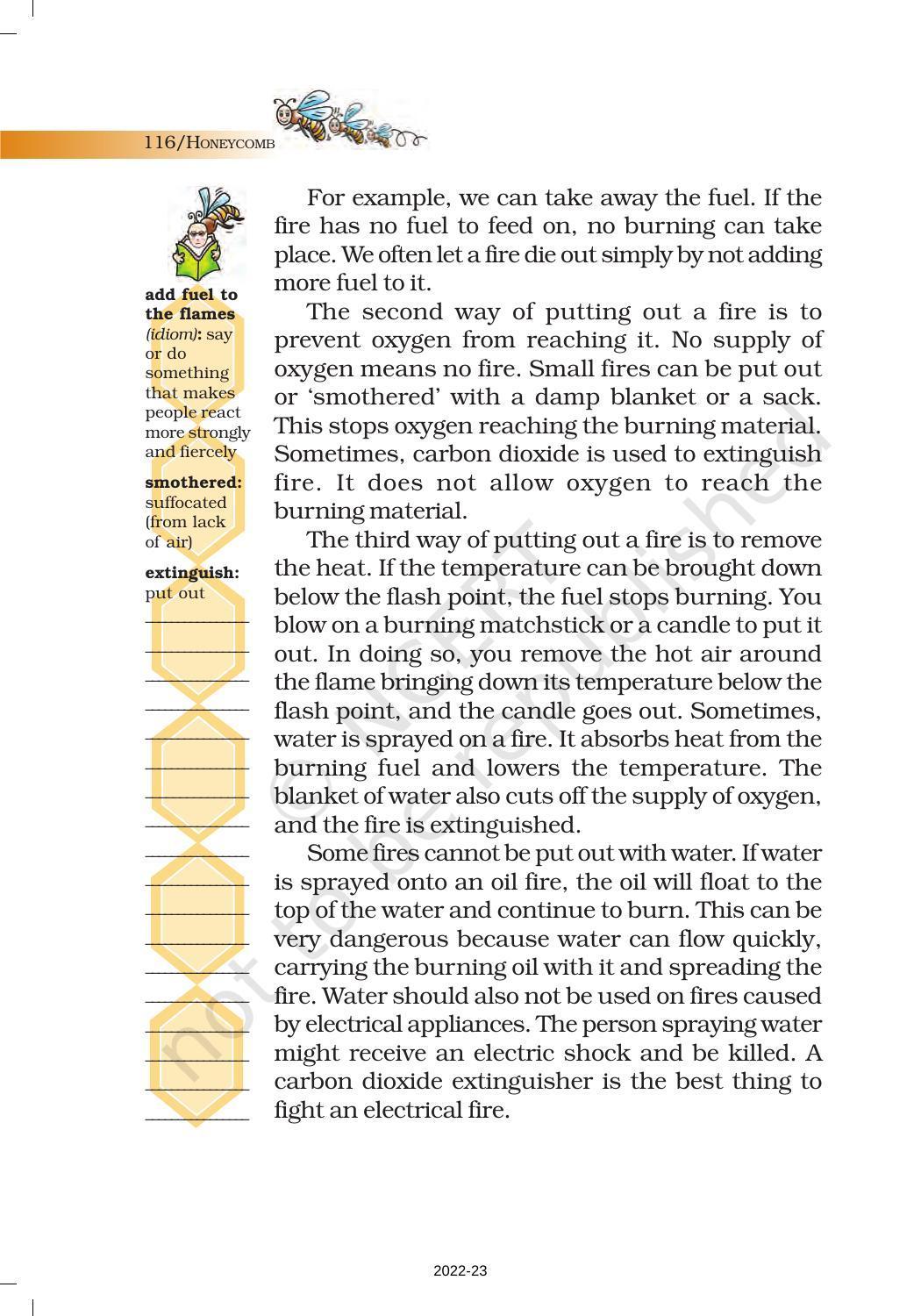 NCERT Book for Class 7 English (Honeycomb): Chapter 8-Fire Friend and Foe - Page 6