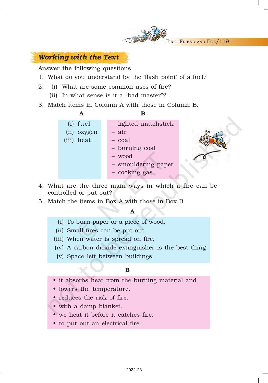 NCERT Book for Class 7 English (Honeycomb): Chapter 8-Fire Friend and Foe - Page 9